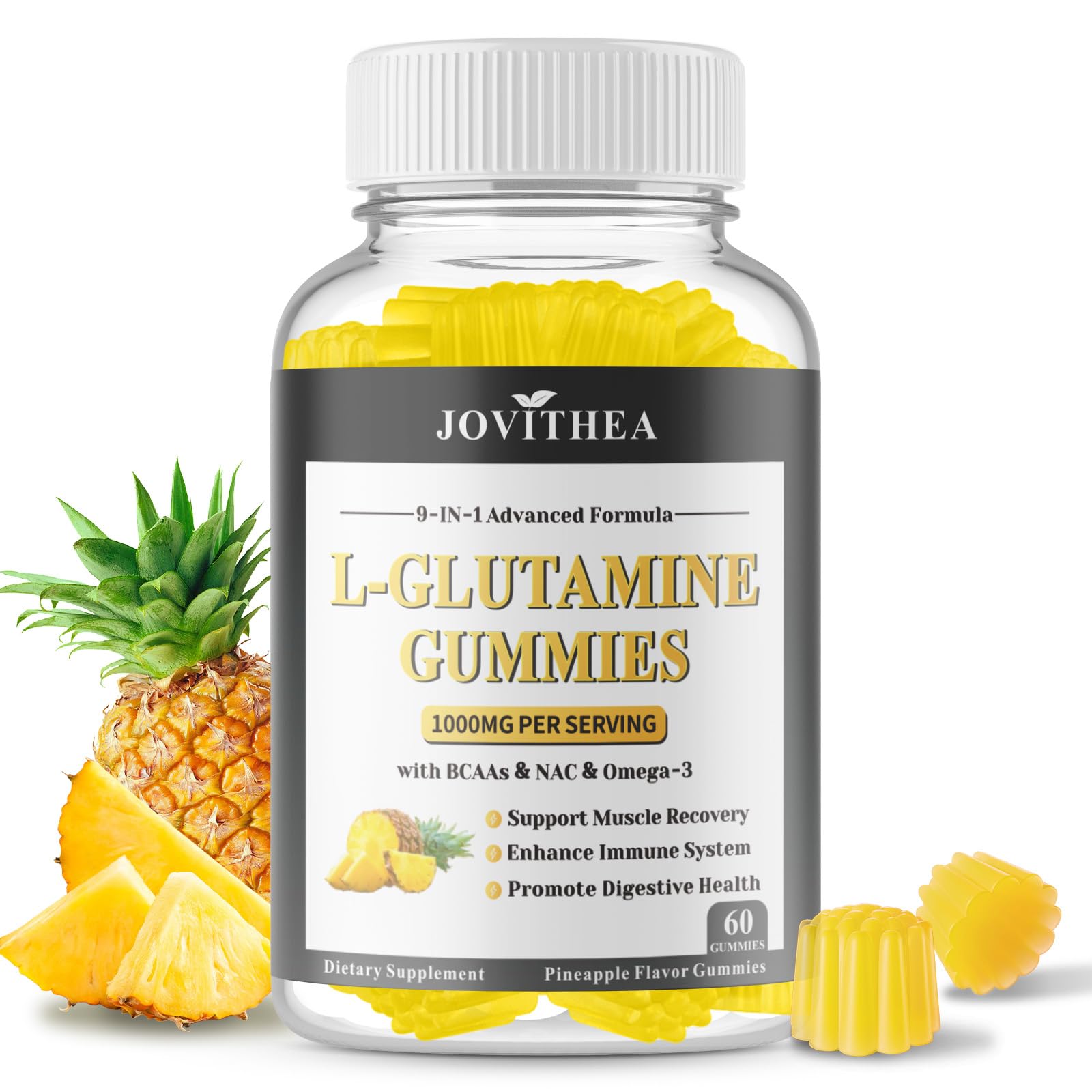 JOVITHEA L-Glutamine Gummies 1000mg 60 Count