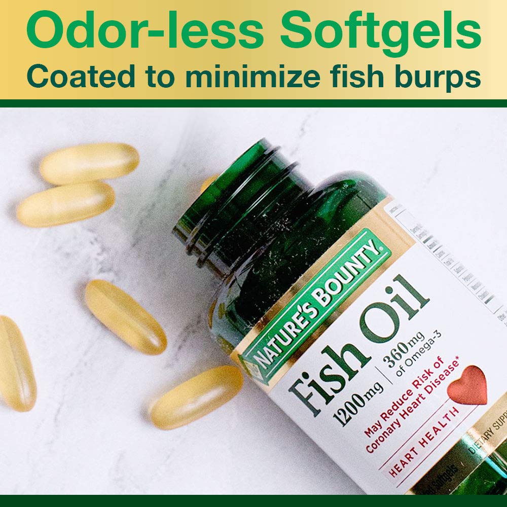 Nature's Bounty Fish Oil Coated Softgels 200 Count