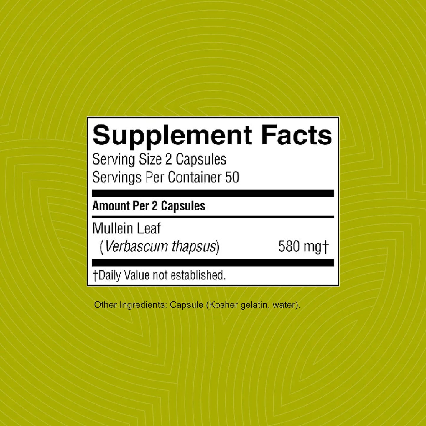 Nature's Sunshine Mullein Capsules 100