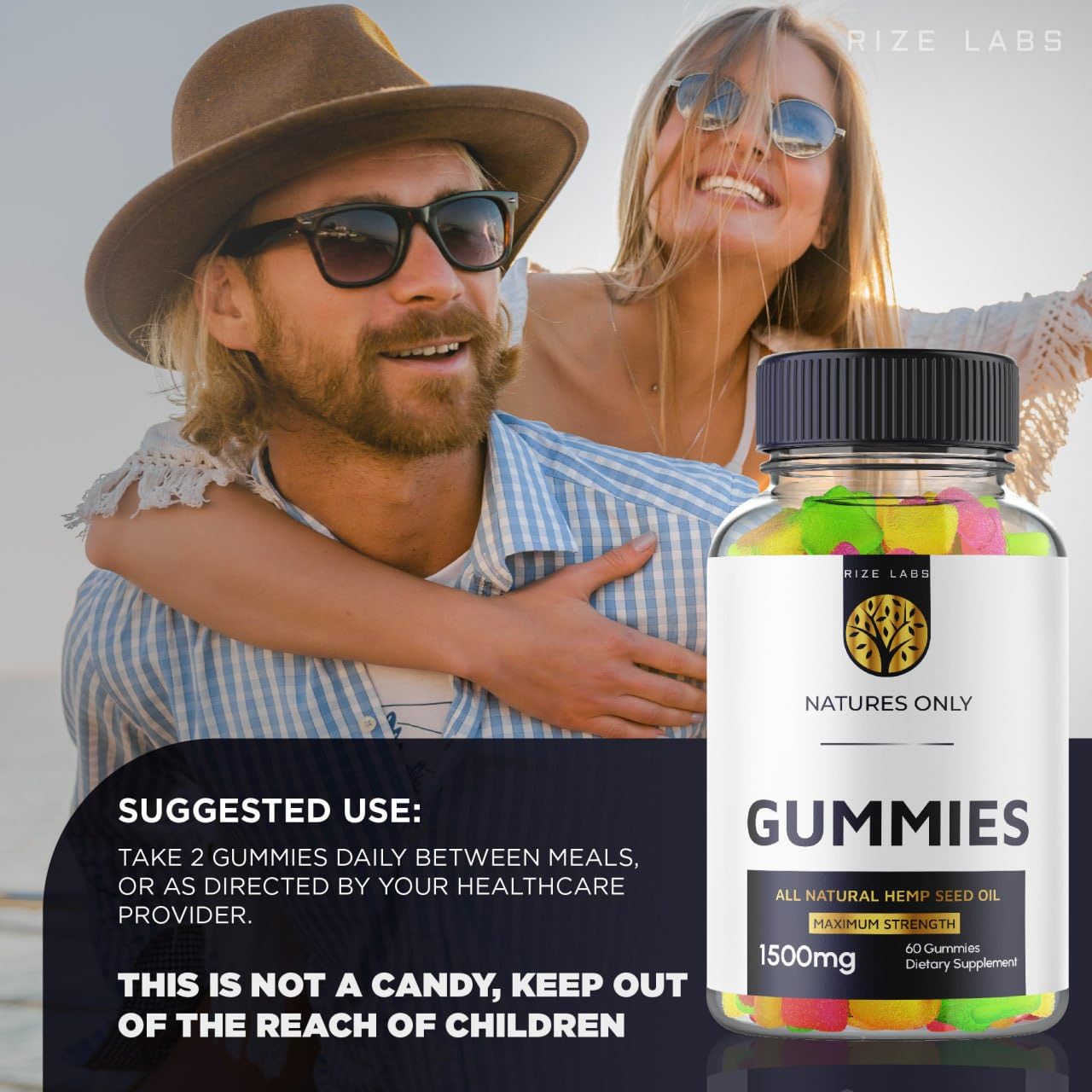 Rize Labs Natures Only Gummies 120 Gummies
