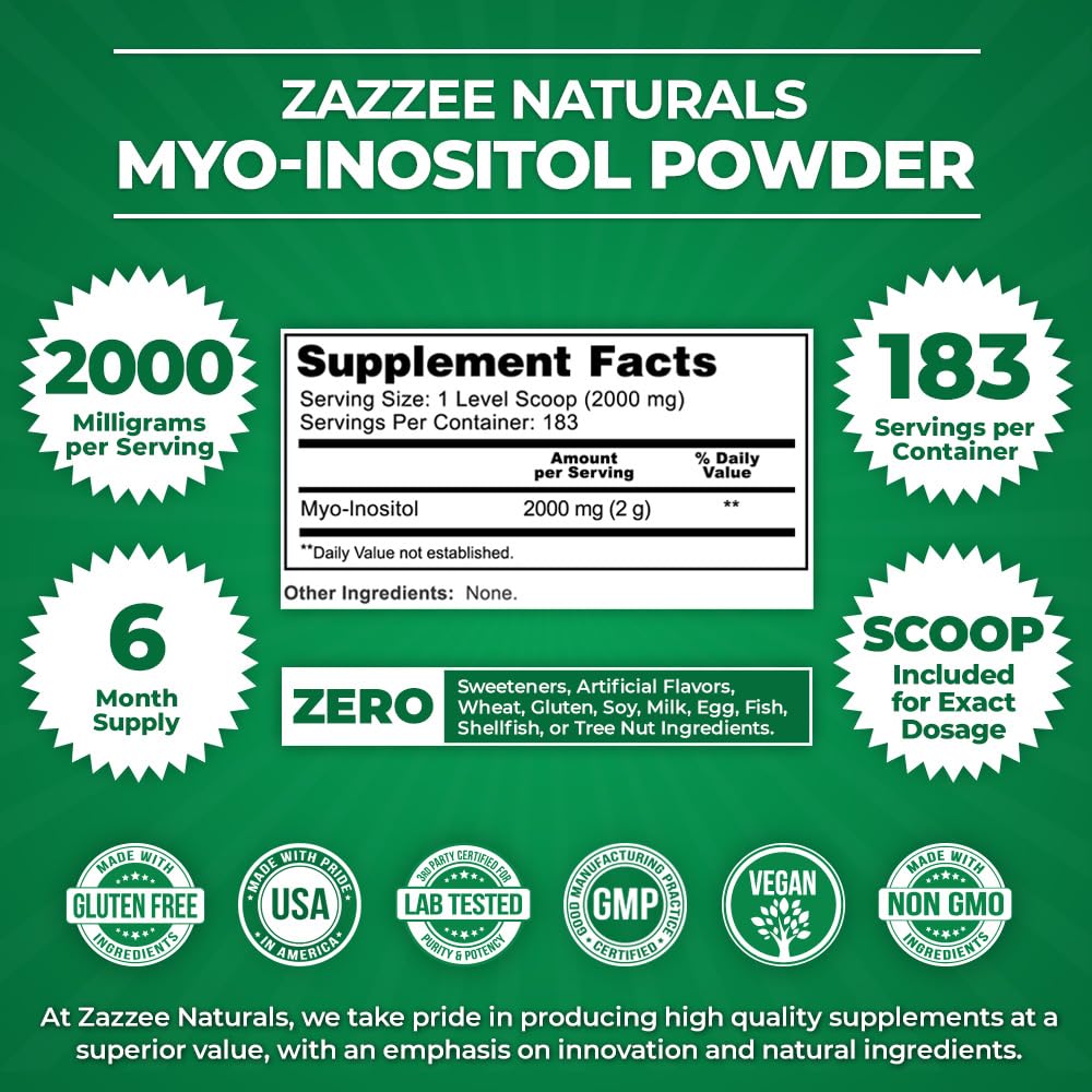 Zazzee Myo-Inositol Powder, 2