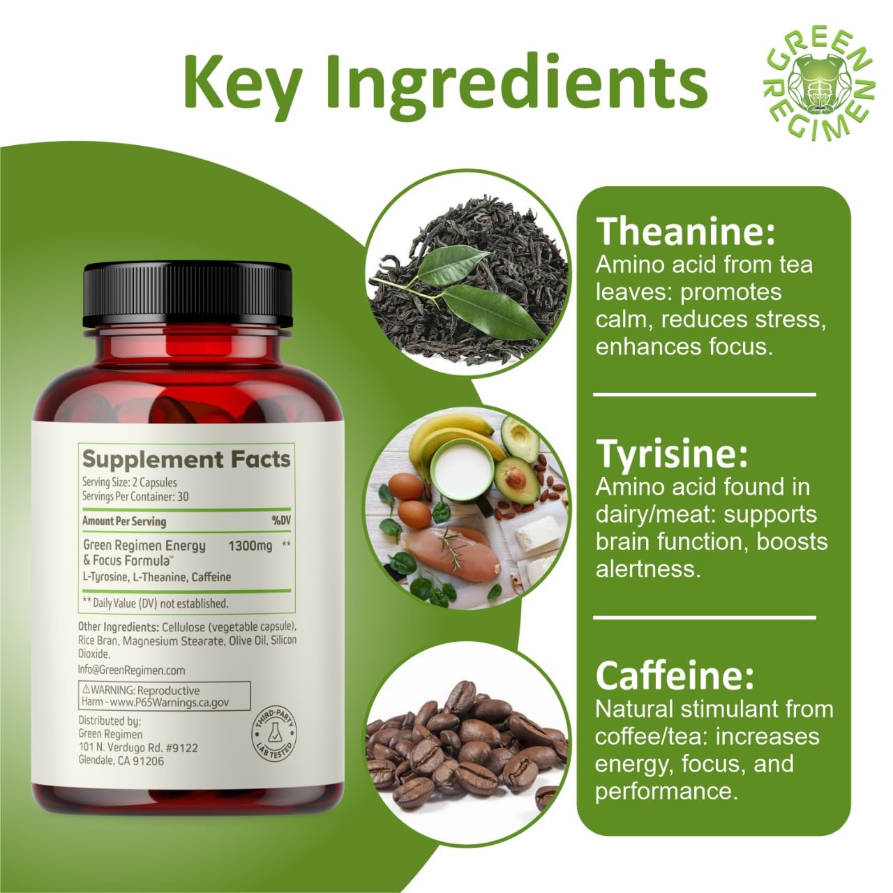 Green Regimen Energy & Focus Capsules 60 Capsules