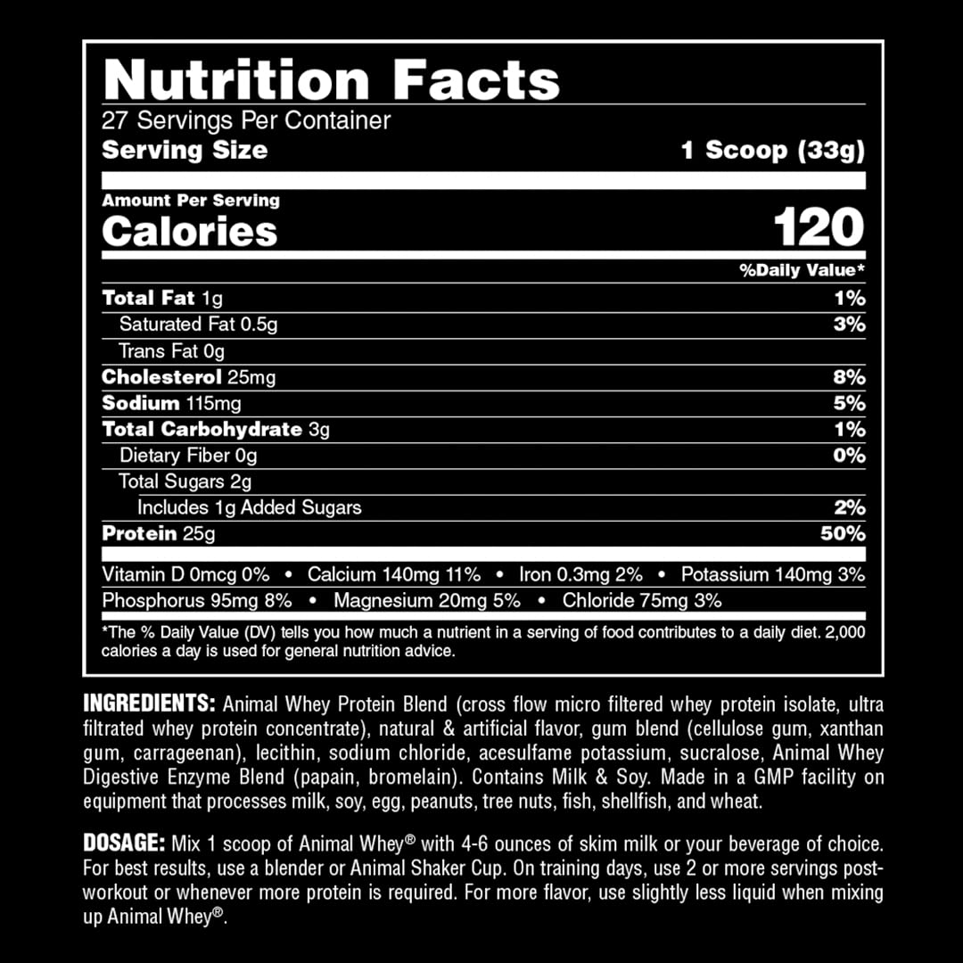 Animal Whey Isolate Protein Powder, 1 Count