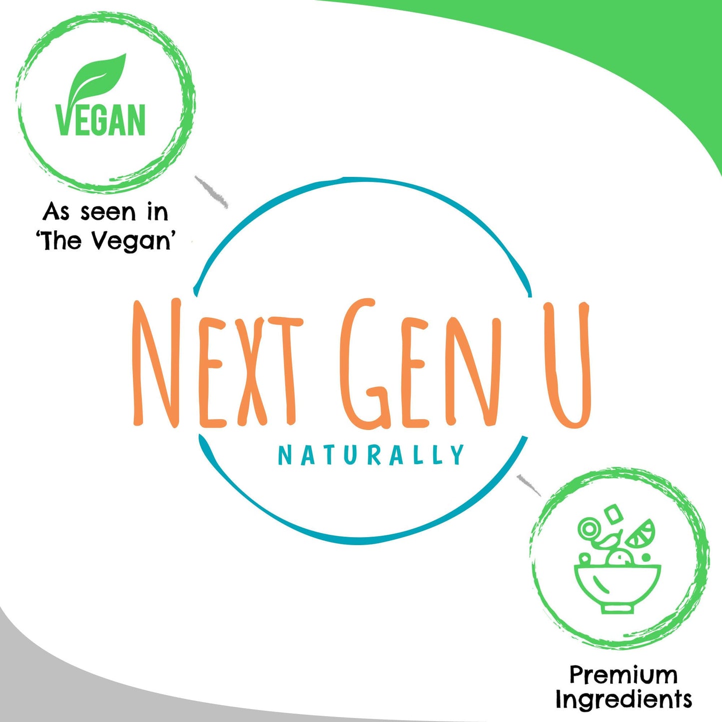 NGU Next Gen U Super Greens Immune System Support Capsules 120 Count