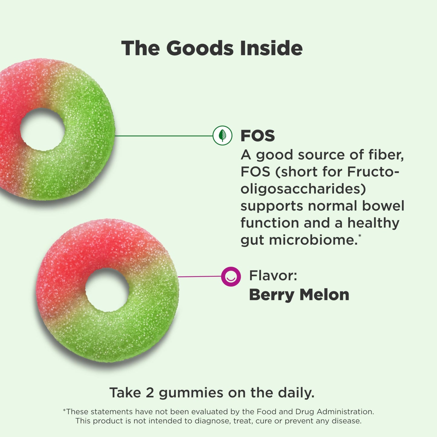 OLLY Fiber Gummy Rings Gummy 50 Count
