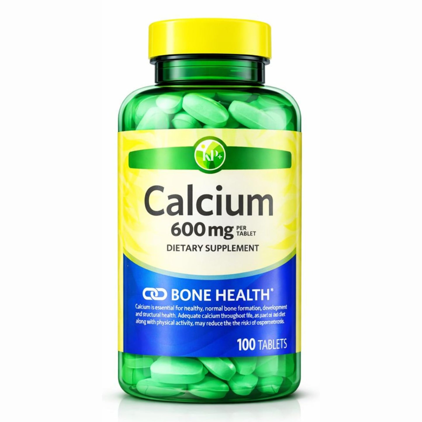 KP+ Calcium 600 mg Tablet, 100 Tablets