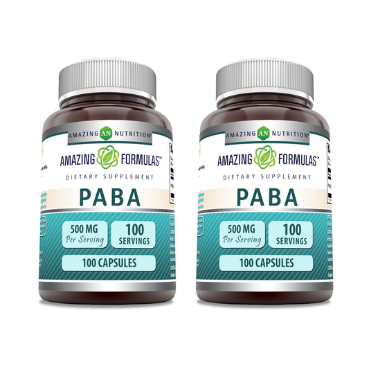 Amazing Nutrition PABA Supplement Capsules, 100 Capsules