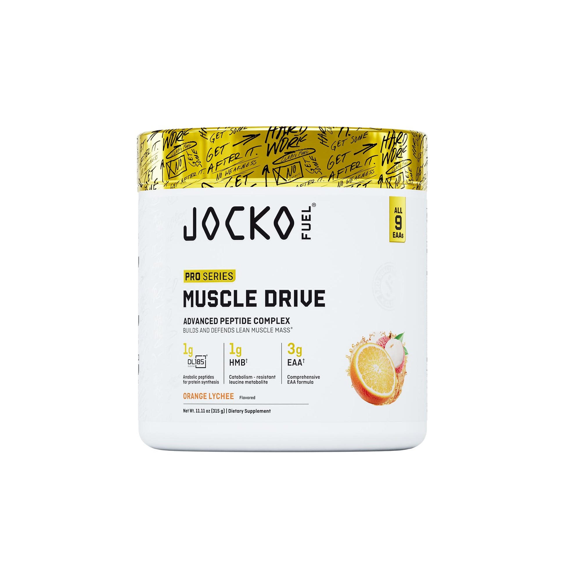 Jocko Fuel Muscle Drive Pro Series Orange Lychee Powder 30 Servings