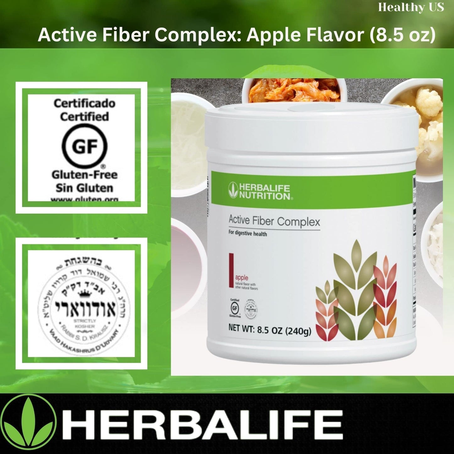 Herbalife Active Fiber Complex Apple Flavor Powder 7.14 oz