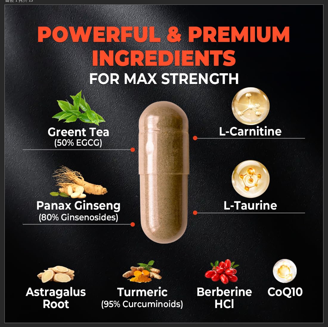 Divinity Nutra Daytime Fat Burner Supplement for Men & Women, with Green Tea Extract, CoQ10, Turmeric, Berberine, Bitter Melon, Metabolism & Appetite Support, 60 Capsules