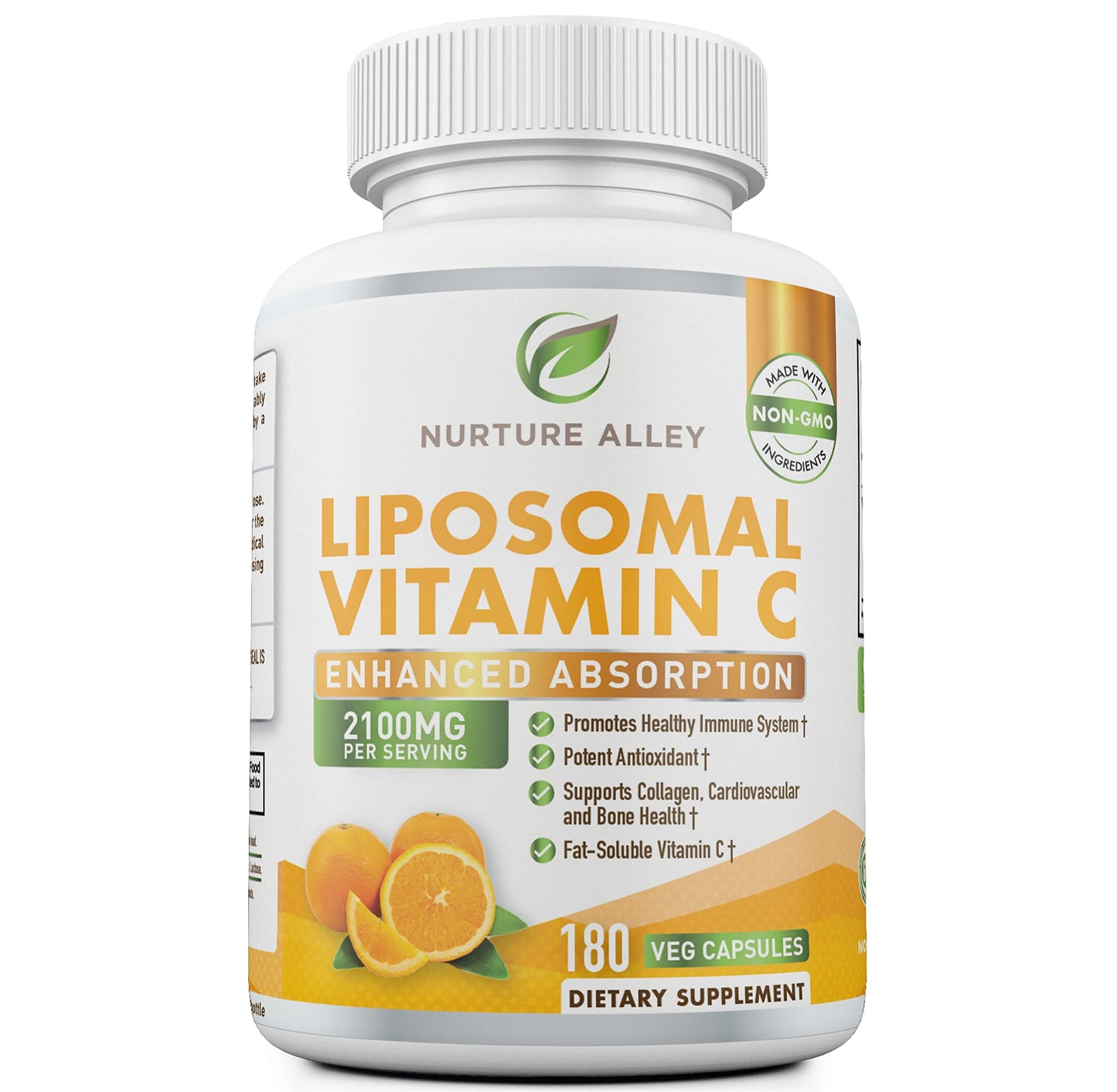 NURTURE ALLEY Liposomal Vitamin C 2100mg, 180 Capsules