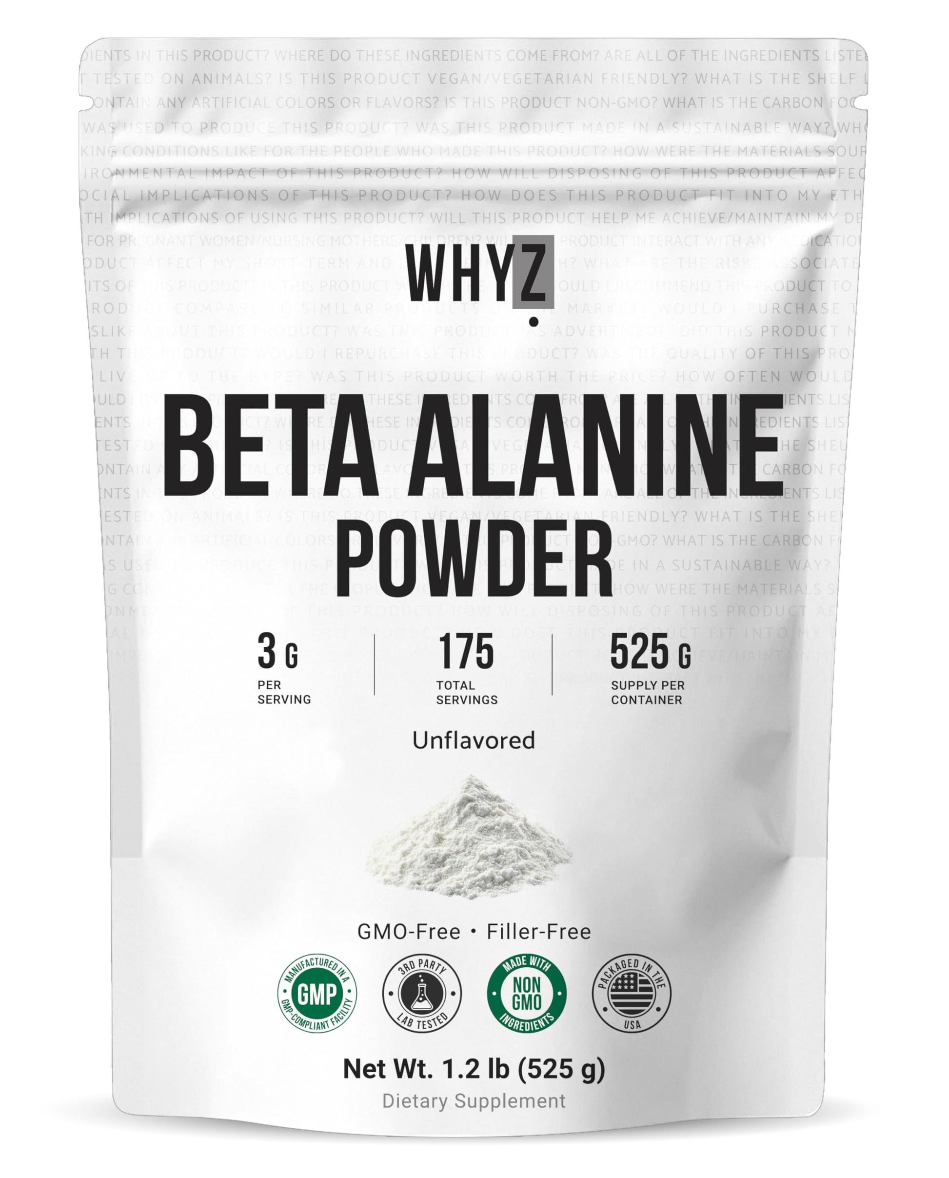 WHYZ Beta-Alanine Powder 18.5