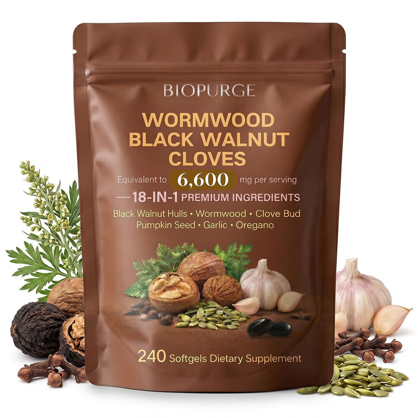 VXMJIY BIOPURGE Wormwood Black Walnut Clove Capsule 1 Count