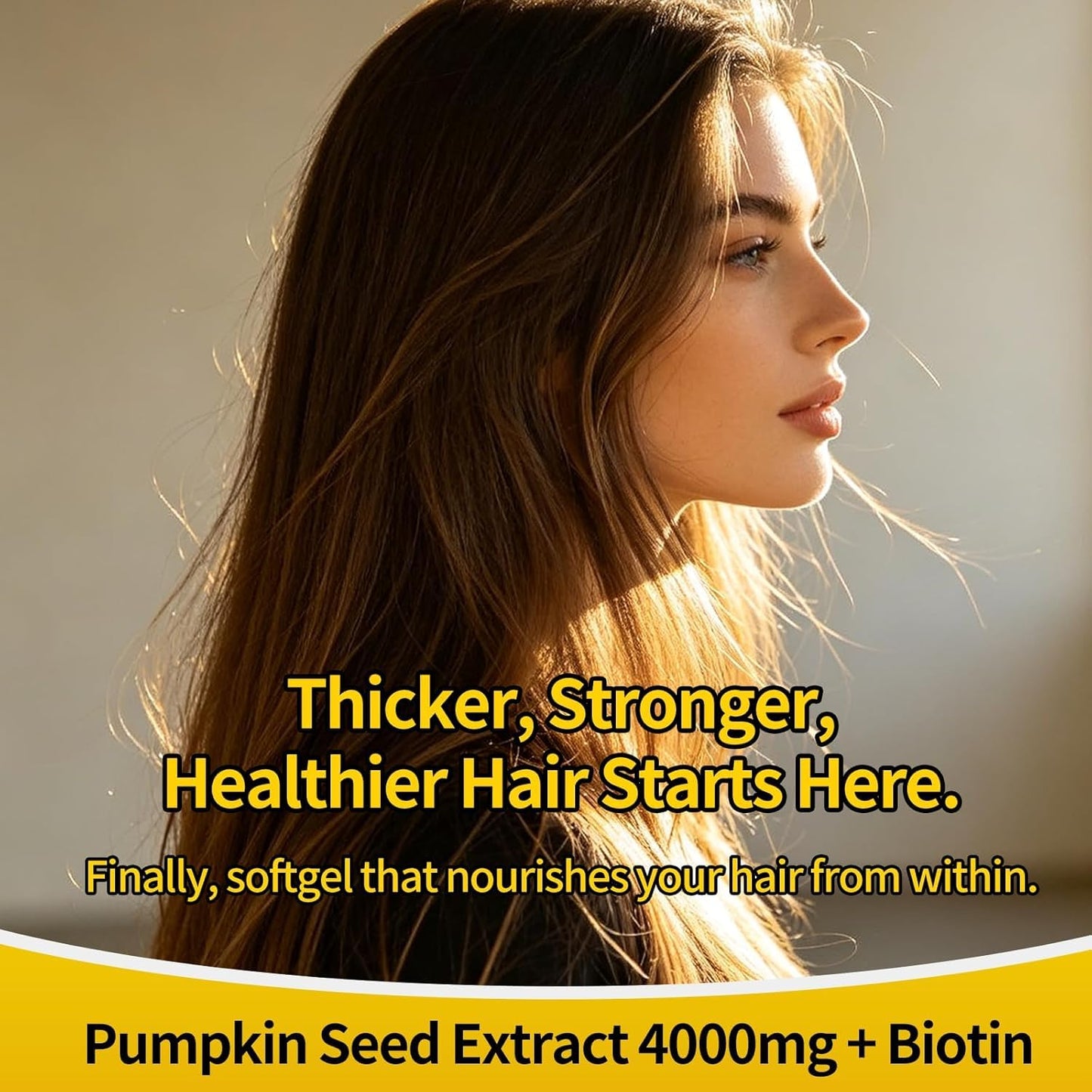 Foesdker Pumpkin Seed Oil with Saw Palmetto for Hair & Overall Health Softgel 300