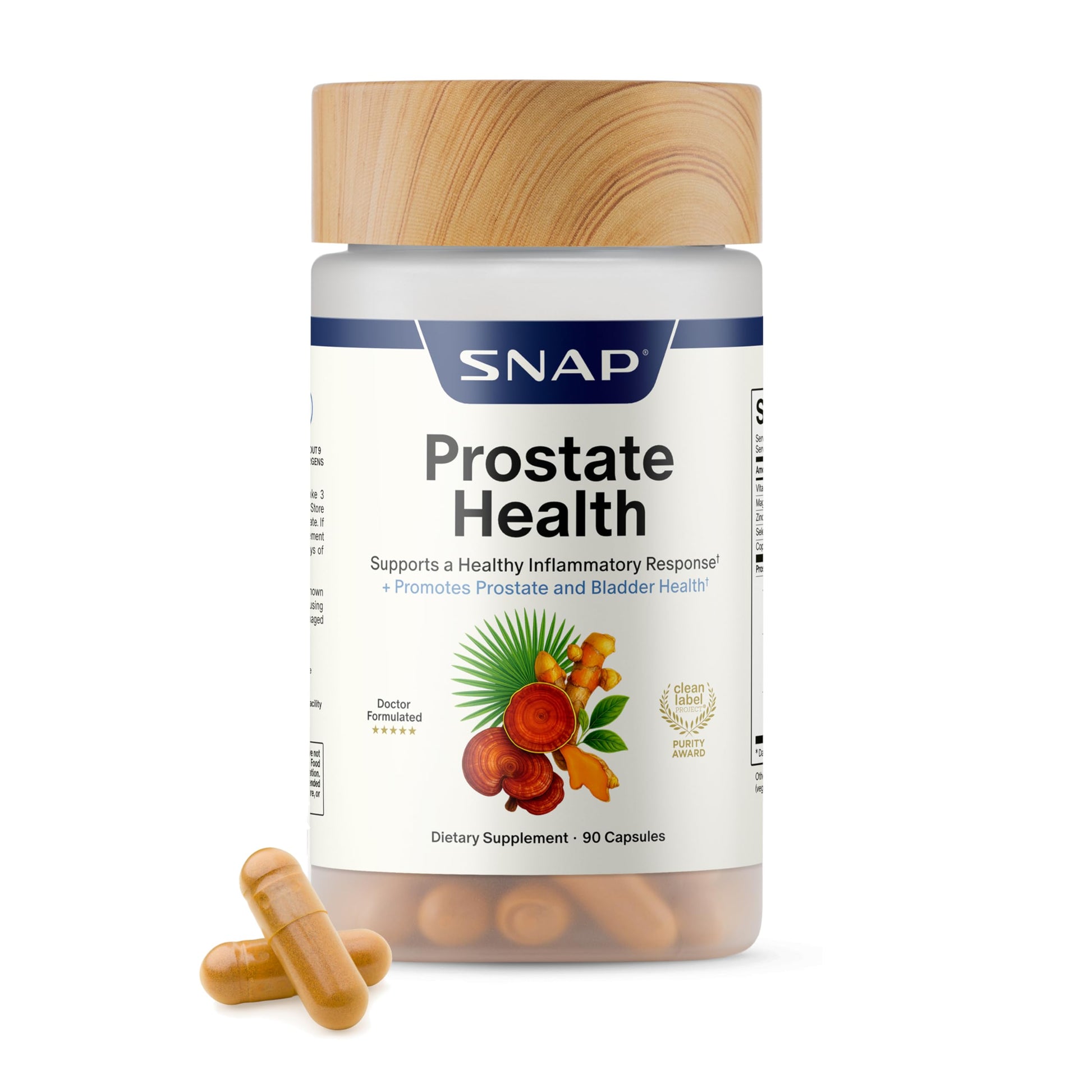 Snap Supplements Prostate Health Supplements for Men 90 Capsules
