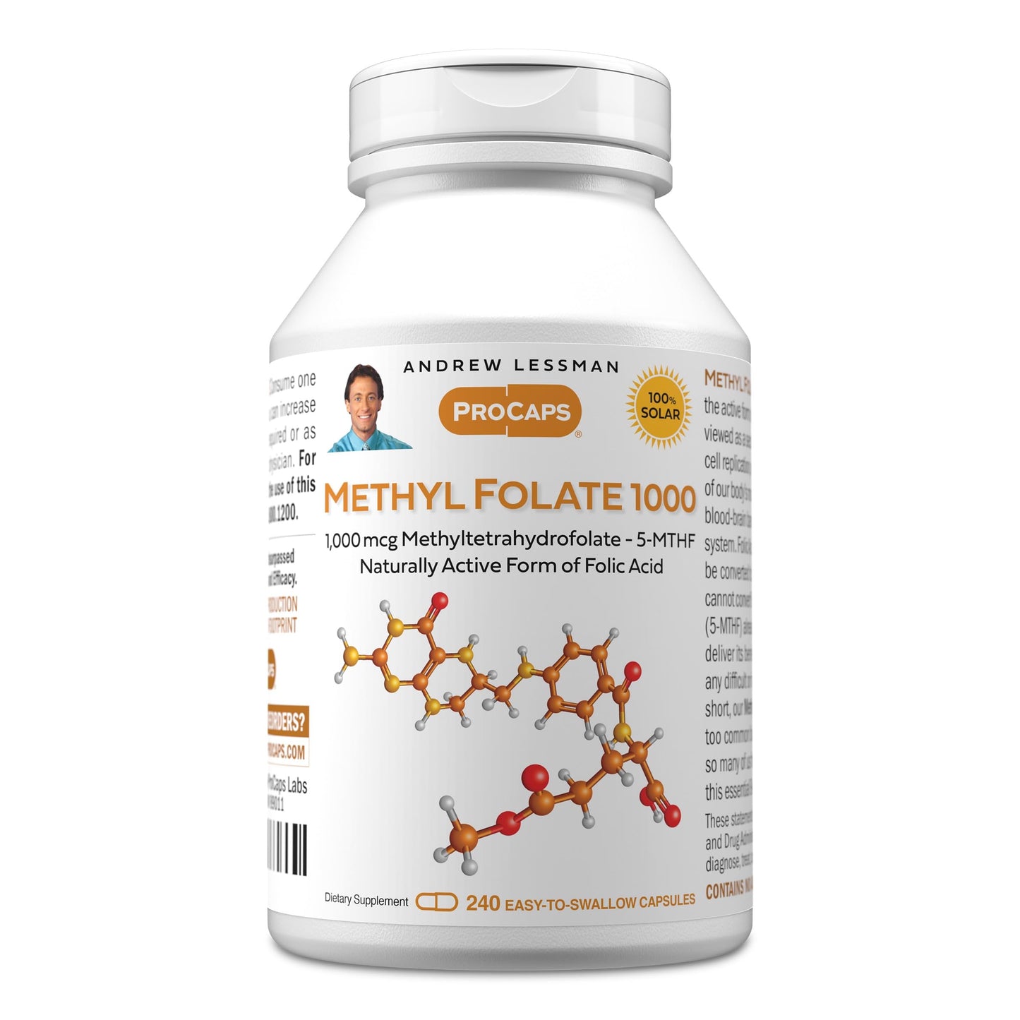 ANDREW LESSMAN Methyl Folate 1000mg Capsules, 240 Count