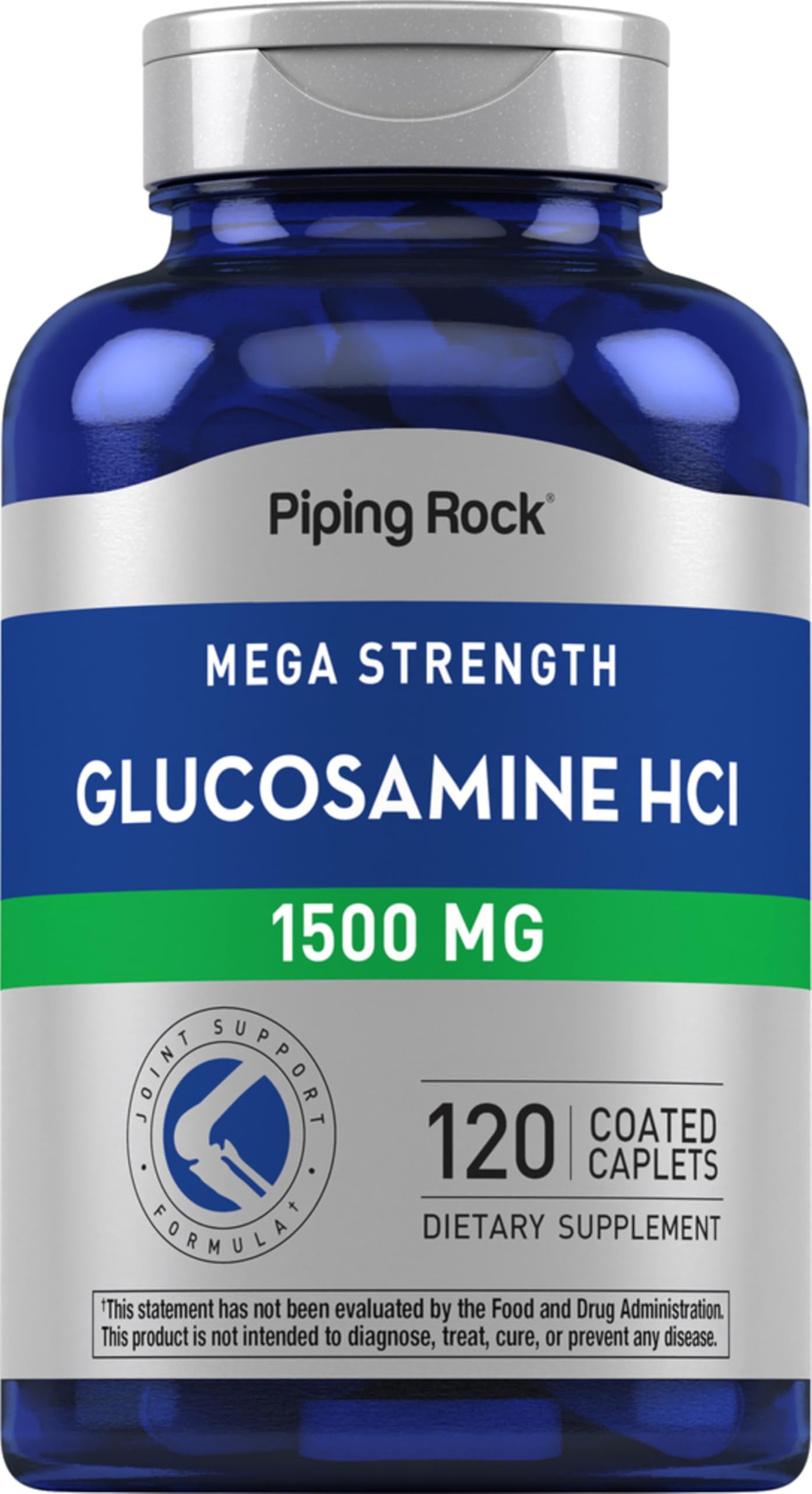 Piping Rock Glucosamine HCL 1500mg Caplets, 120 Count