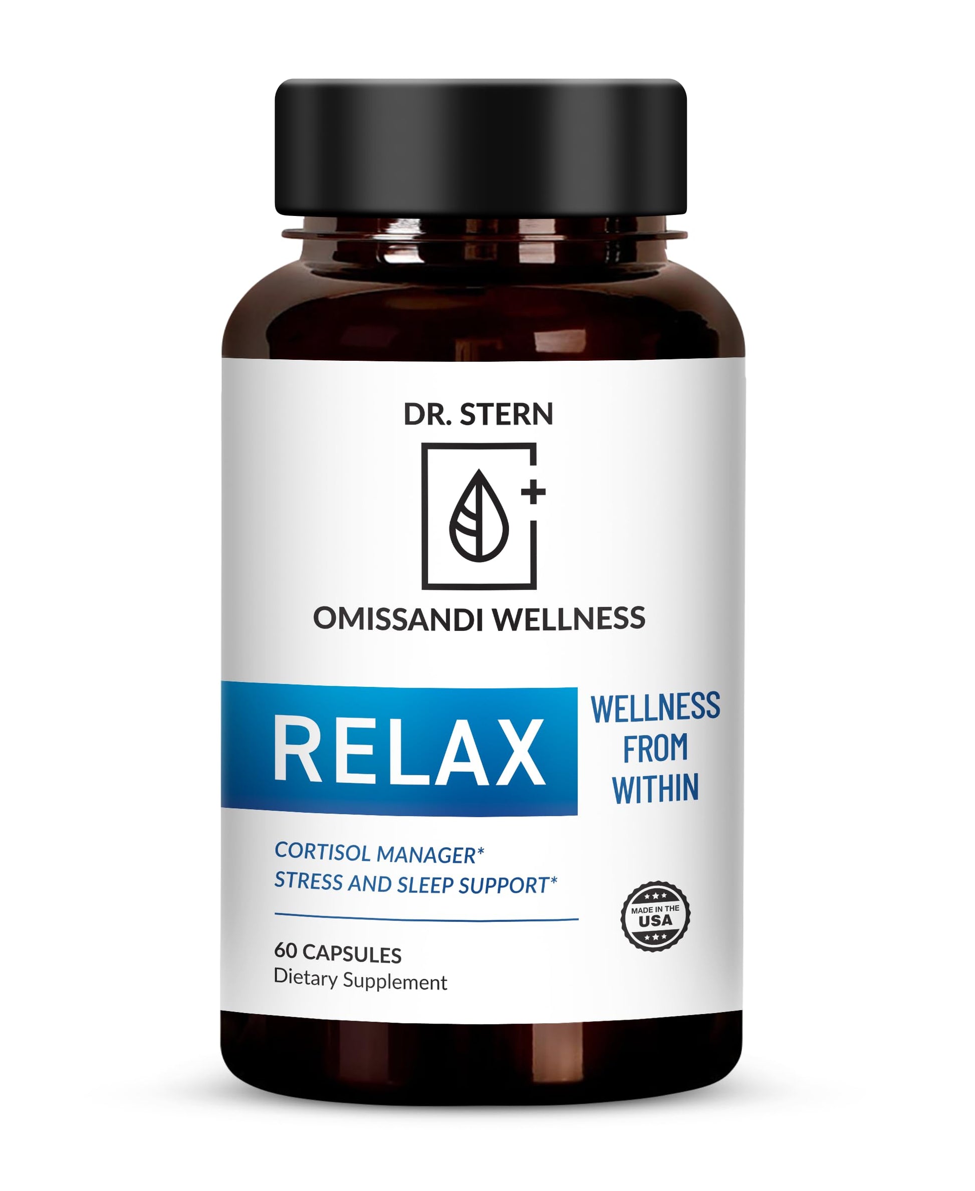 Dr. Stern OMISSANDI-Wellness Relax Adrenal Support Supplement Capsule, 60 Count