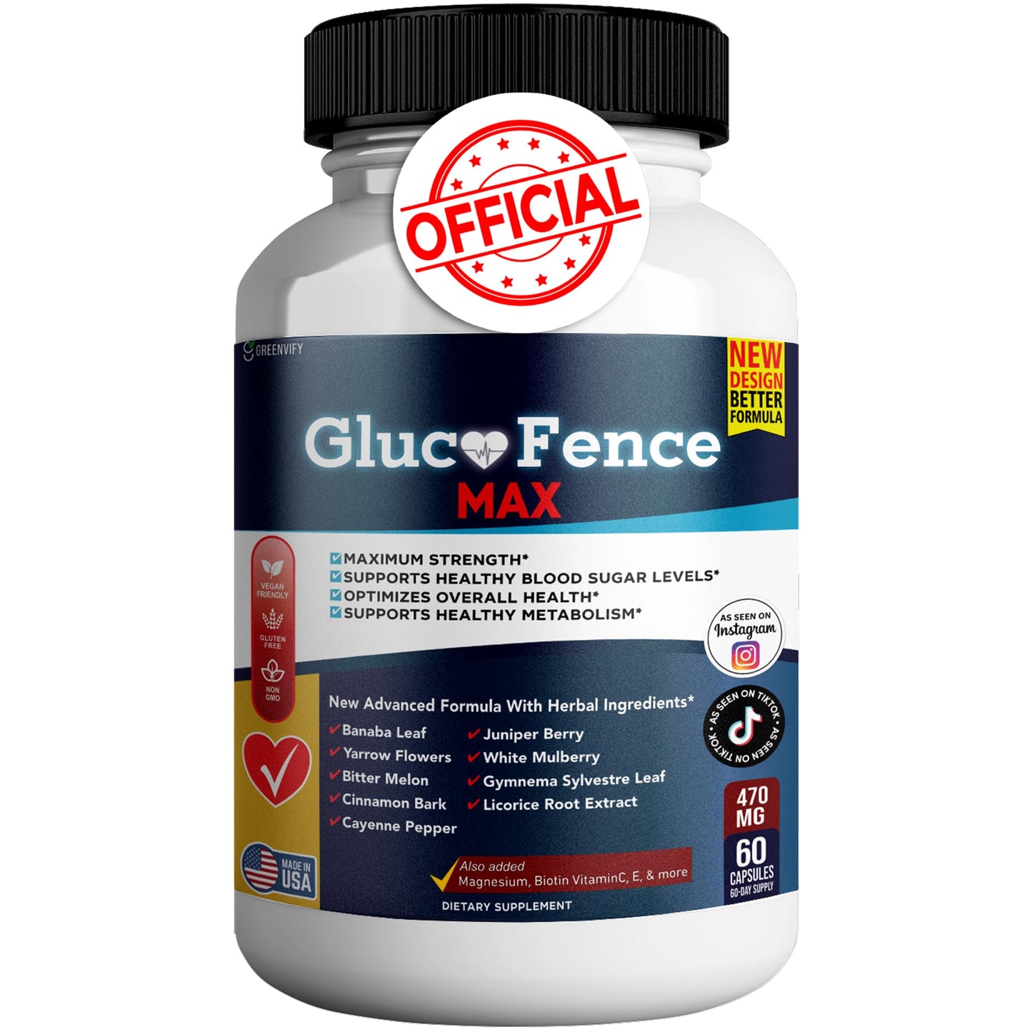 GREENVIFY Gluco Fence Max 60 Capsules