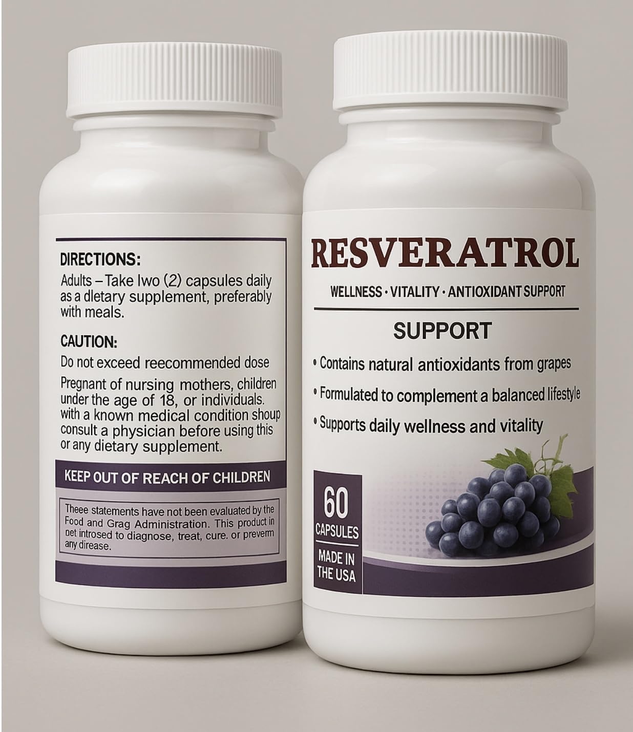 Generic Resveratrol Capsule, 60 Count