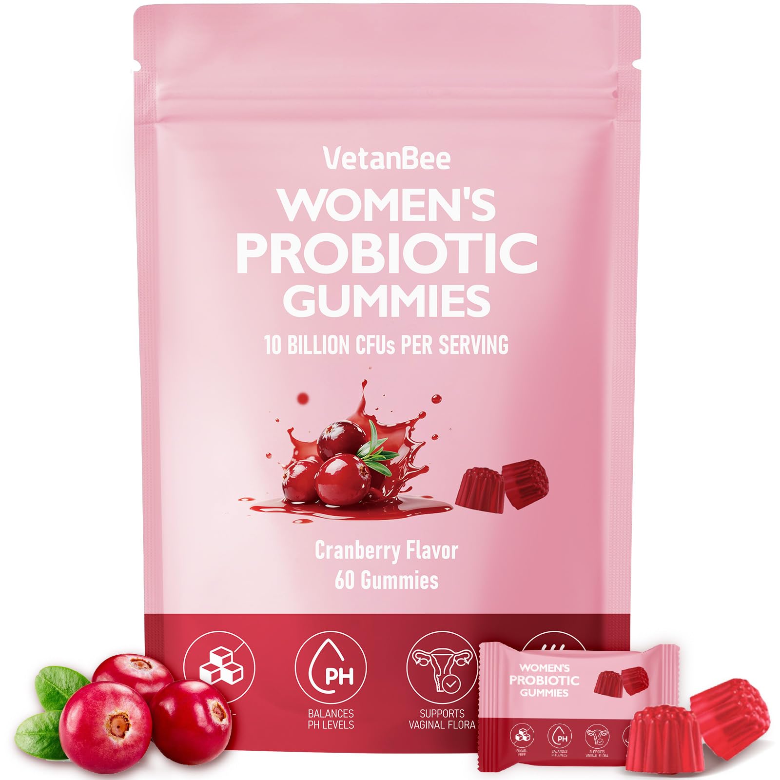 VetanBee Premium Feminine Balance Gummies for Women Powder, 1