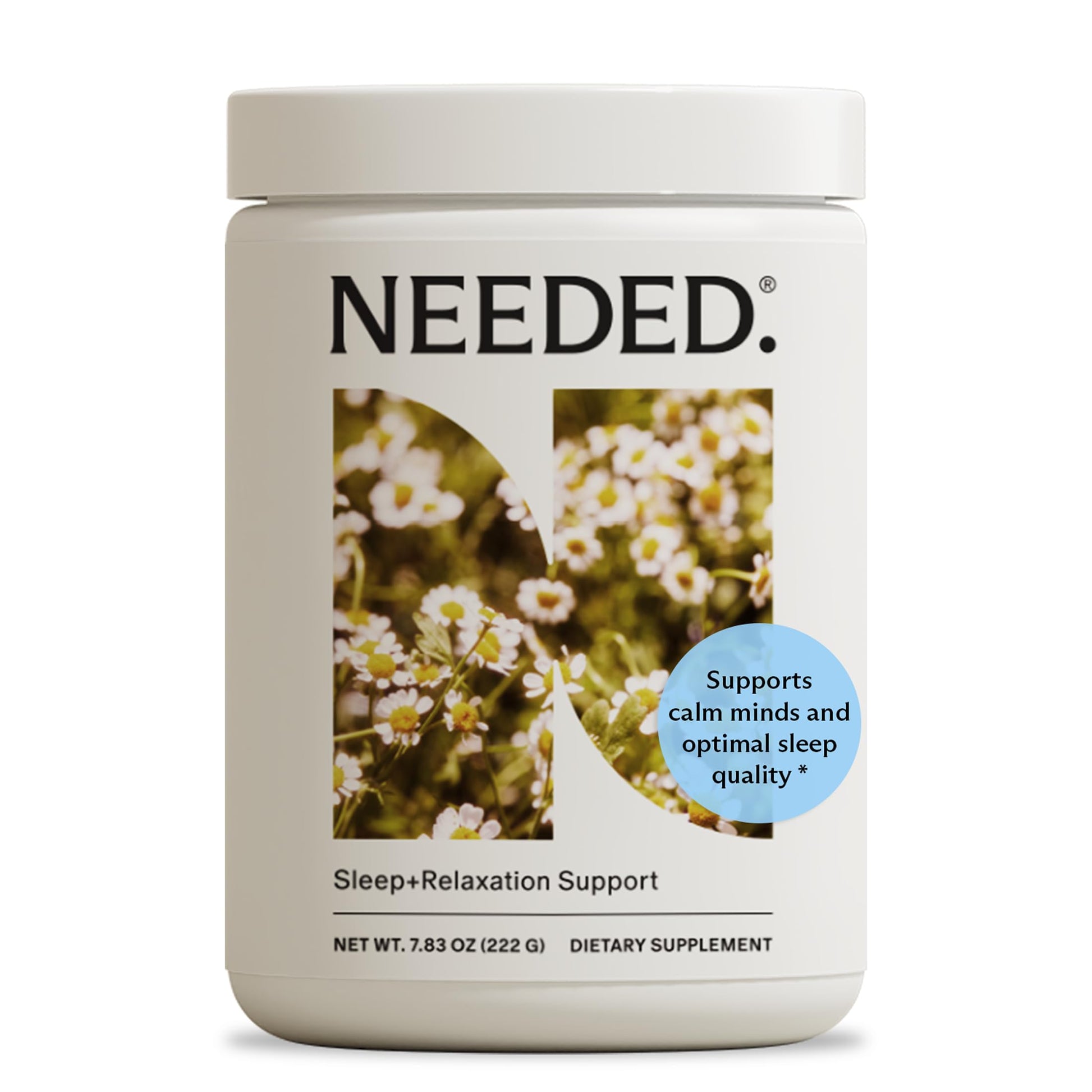 Needed. Sleep and Relaxation Support Chamomile & Magnesium Powder, 7.83 oz