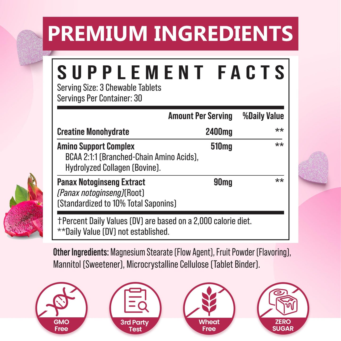 Zeylamum Creatine for Women Chewable 180 Count