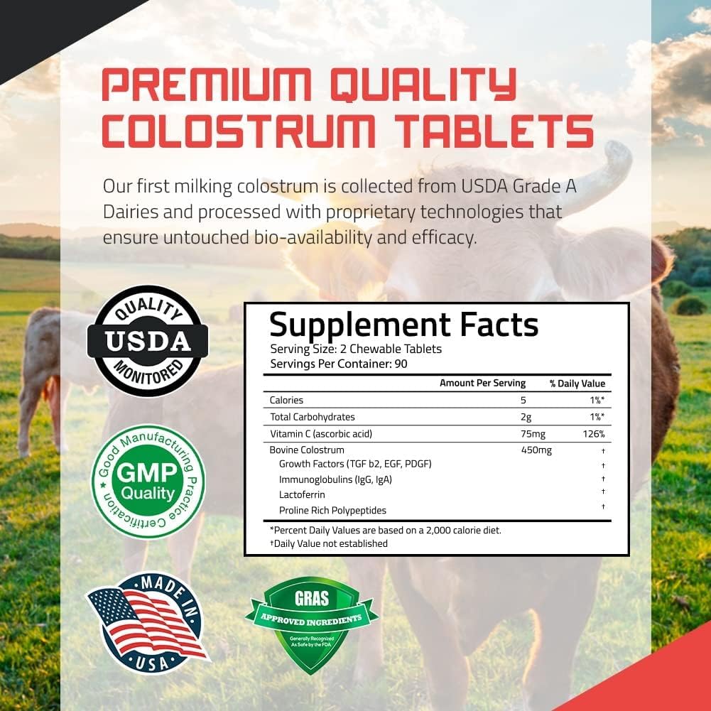 TBR Labs Bovine Colostrum Powder Tablets 180 Tablets