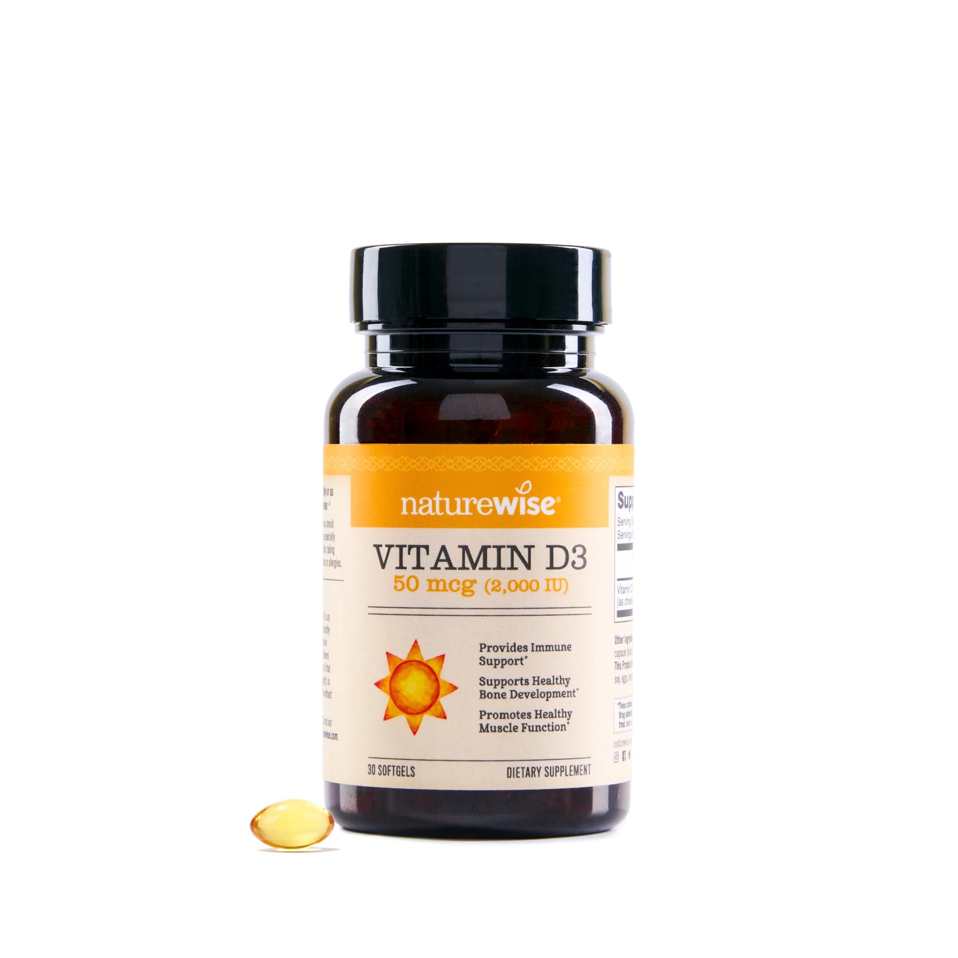 NatureWise Vitamin D3 2000IU Supplement 30 Softgels