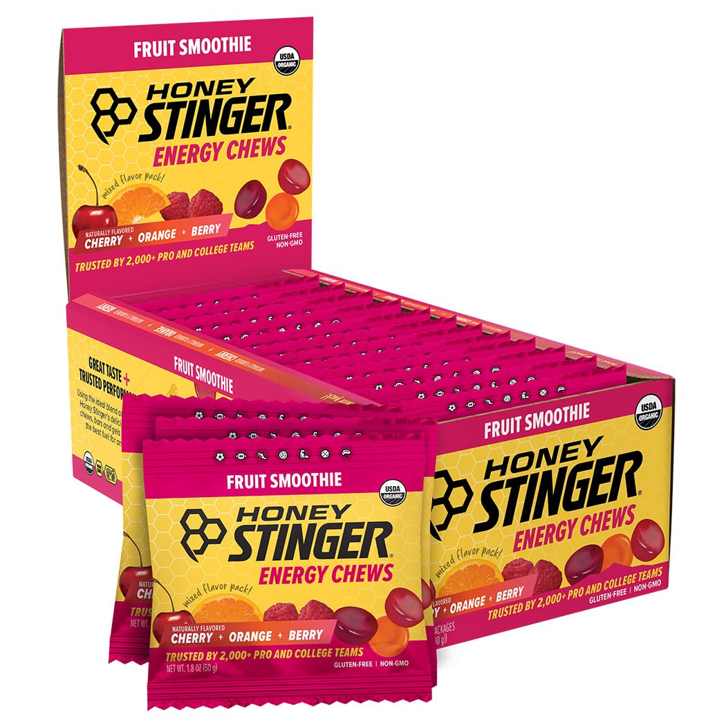 Honey Stinger Organic Fruit Smoothie Energy Chew Gummy 21.6 Ounces