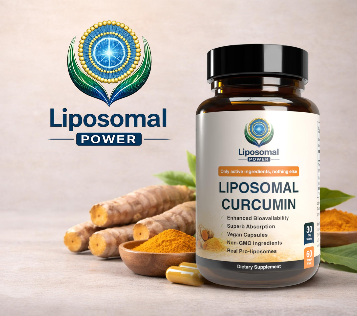 Generic Liposomal Curcumin/Turmeric Capsules 60 Capsules