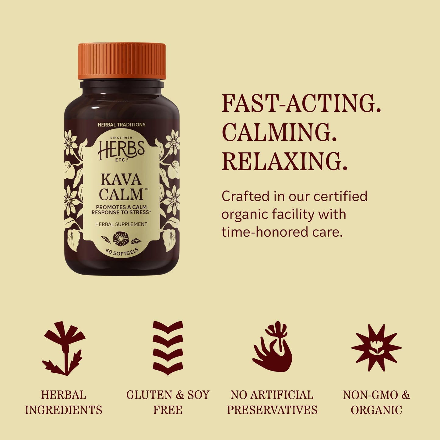 Herbs Etc. Kava Calm Softgel 60 Count