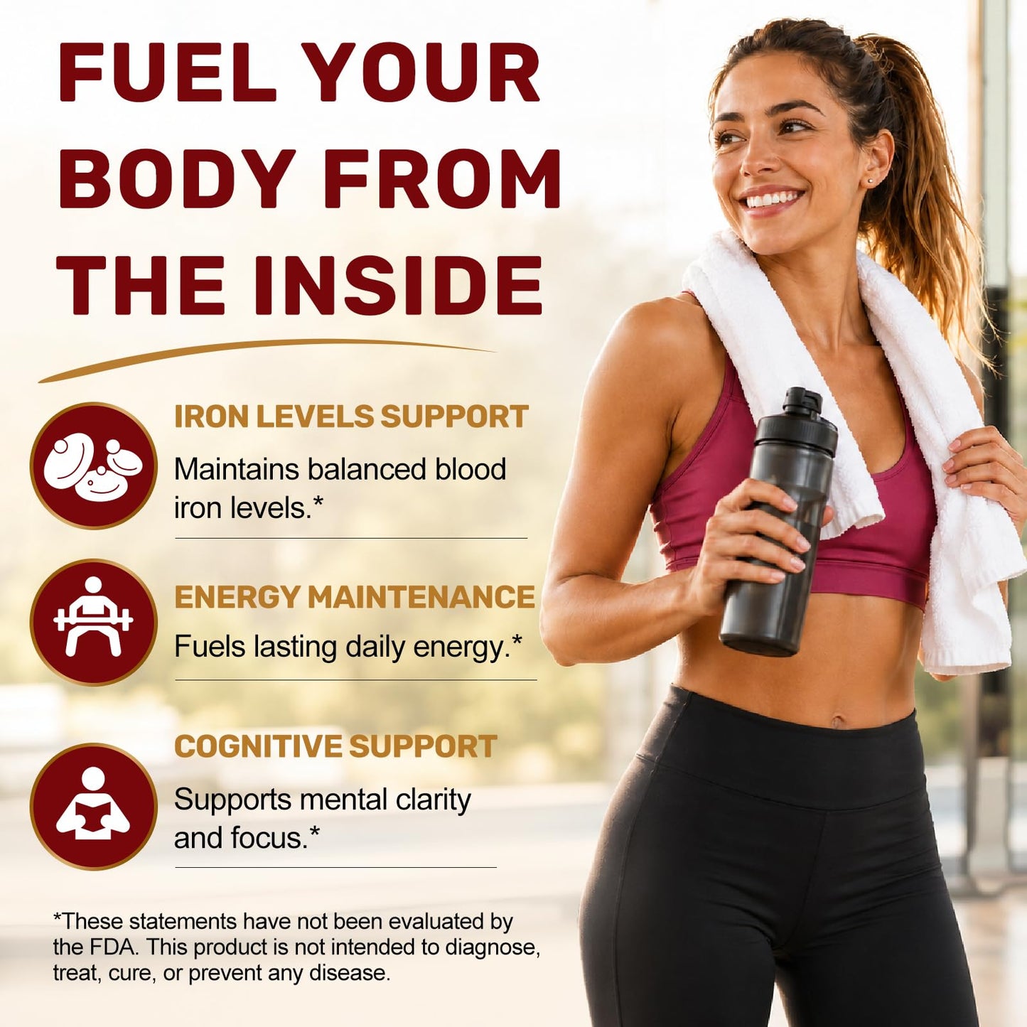 Navobary Iron with Multivitamin 65mg Iron + Vitamin C, D3, E, B6, B12 & Folate for Energy & Red Blood Cell Support Softgels 150