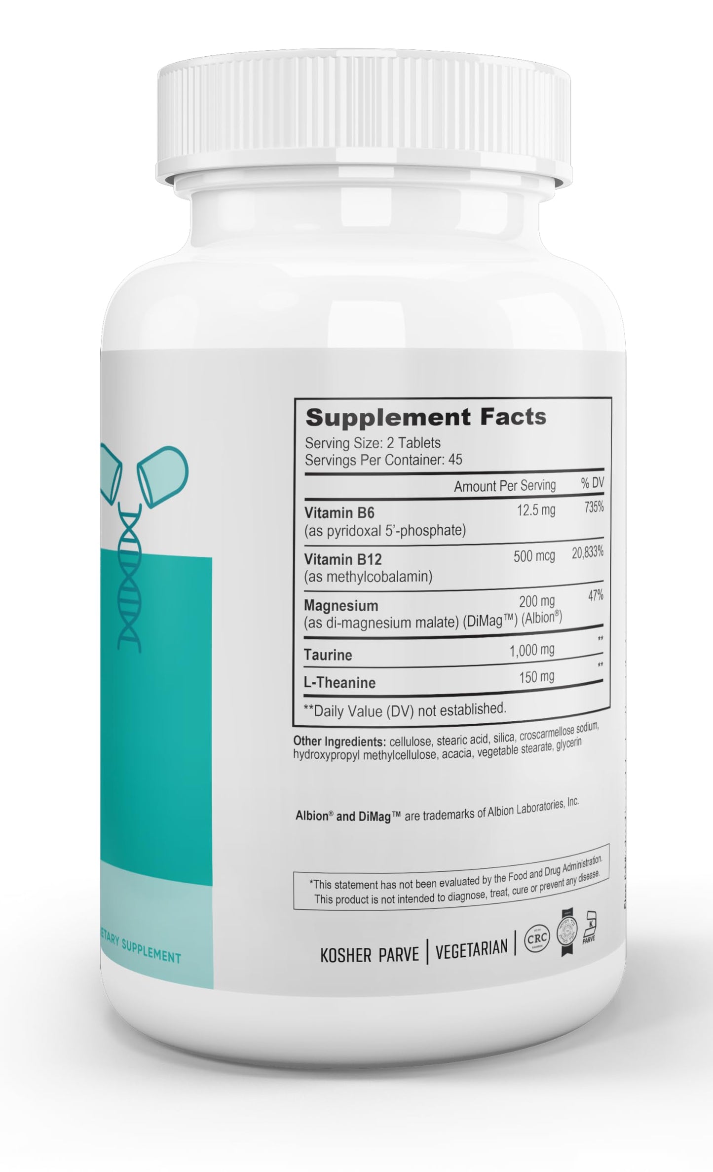 NUTRI-SUPREME RESEARCH Calm Tablets Nature's Calm Dietary Supplement - Natural Relief of Stress, Anxiousness, Nervousness, Sleeplessness and Irritability and Improved Sleep, 90 Tablets