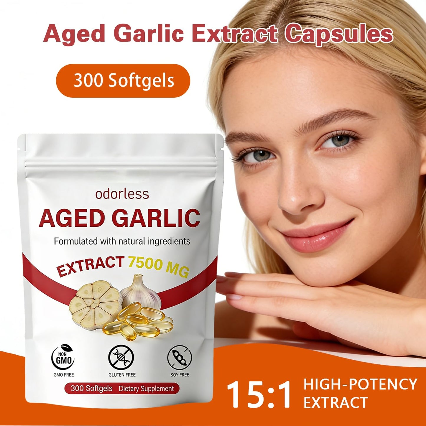 SERSANVE Aged Garlic Extract Softgels 300