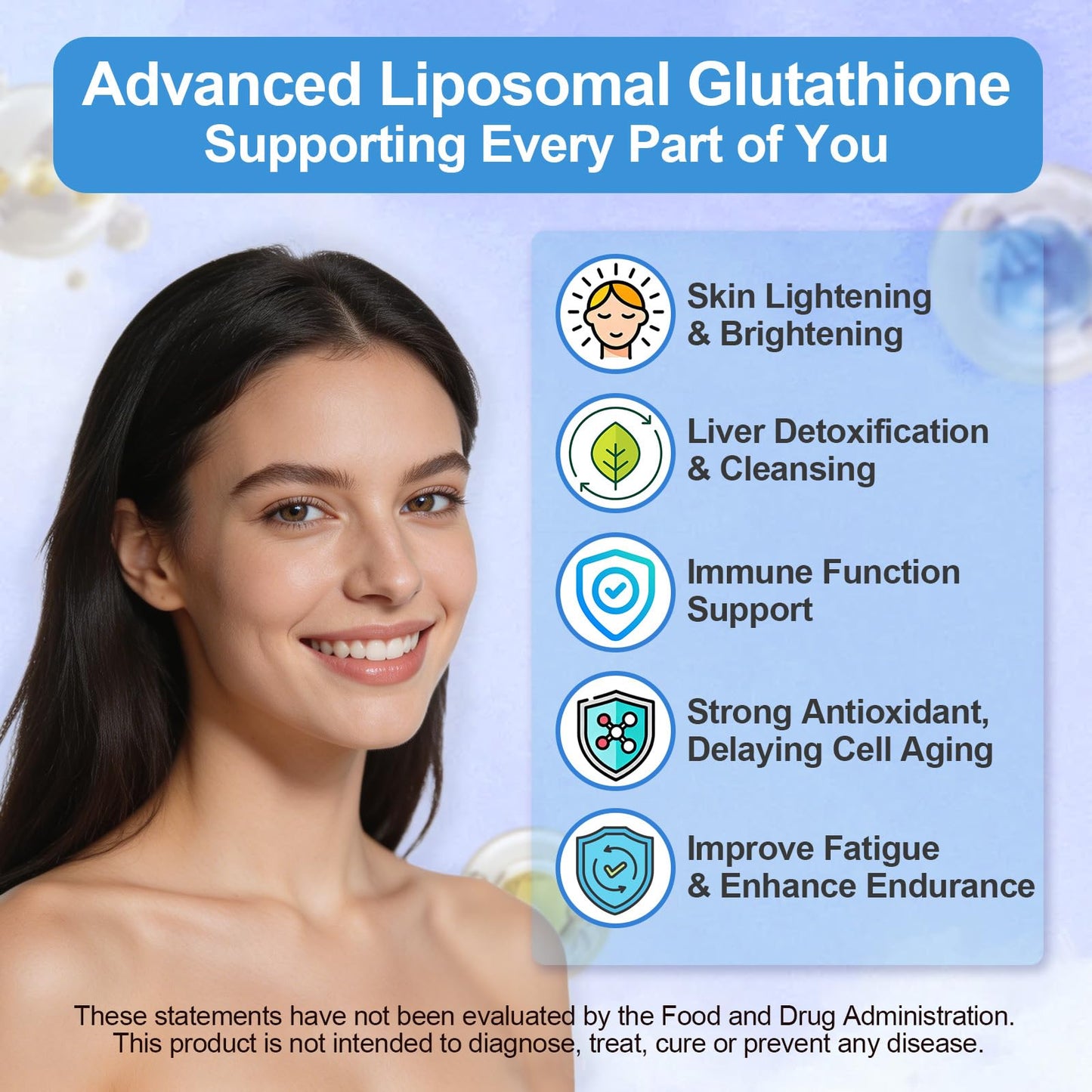 ZOYIIUVY Liposomal Glutathione Gummies 2000mg, 60 Count