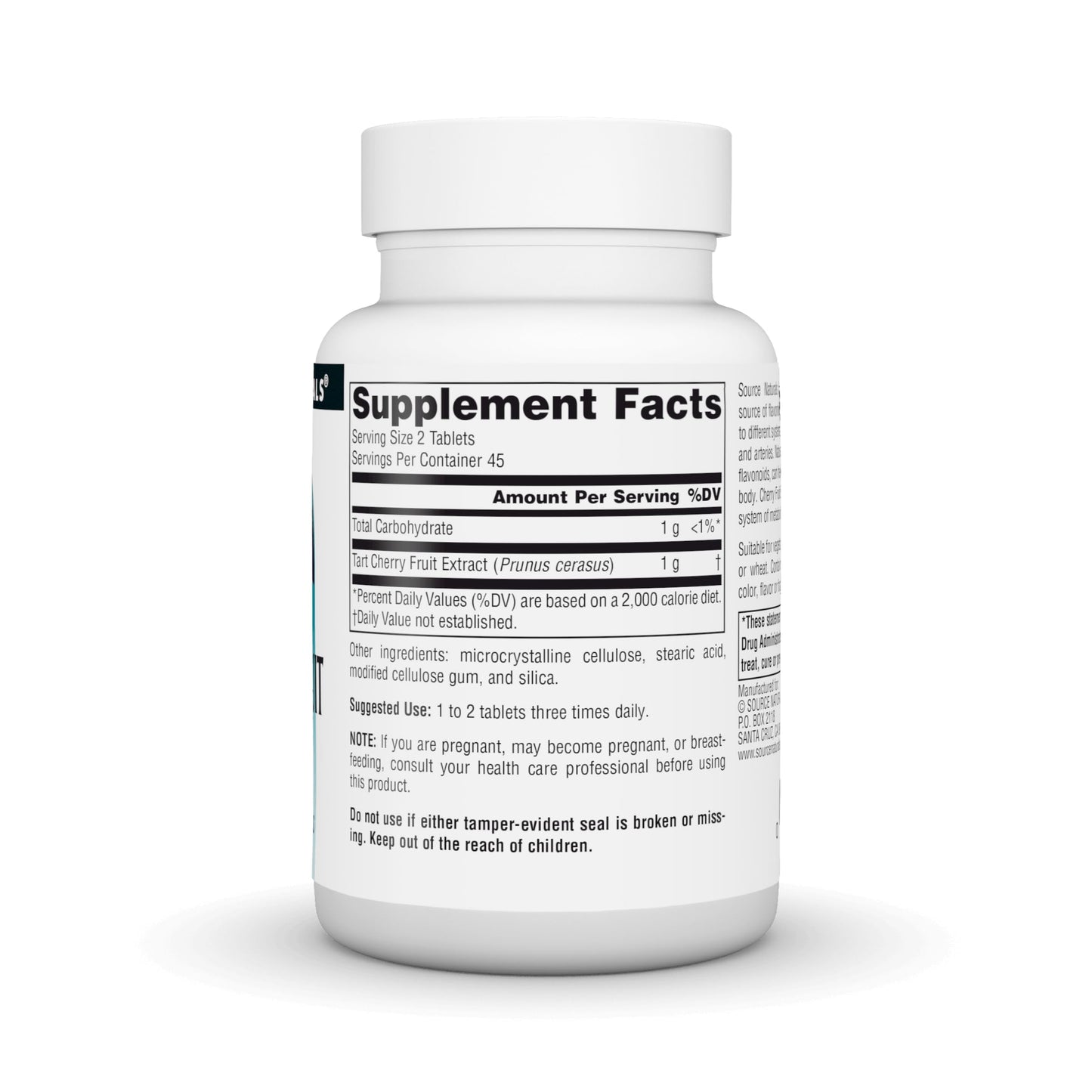 Source Naturals Cherry Fruit Extract Dietary Supplement 500mg 90 Tablets