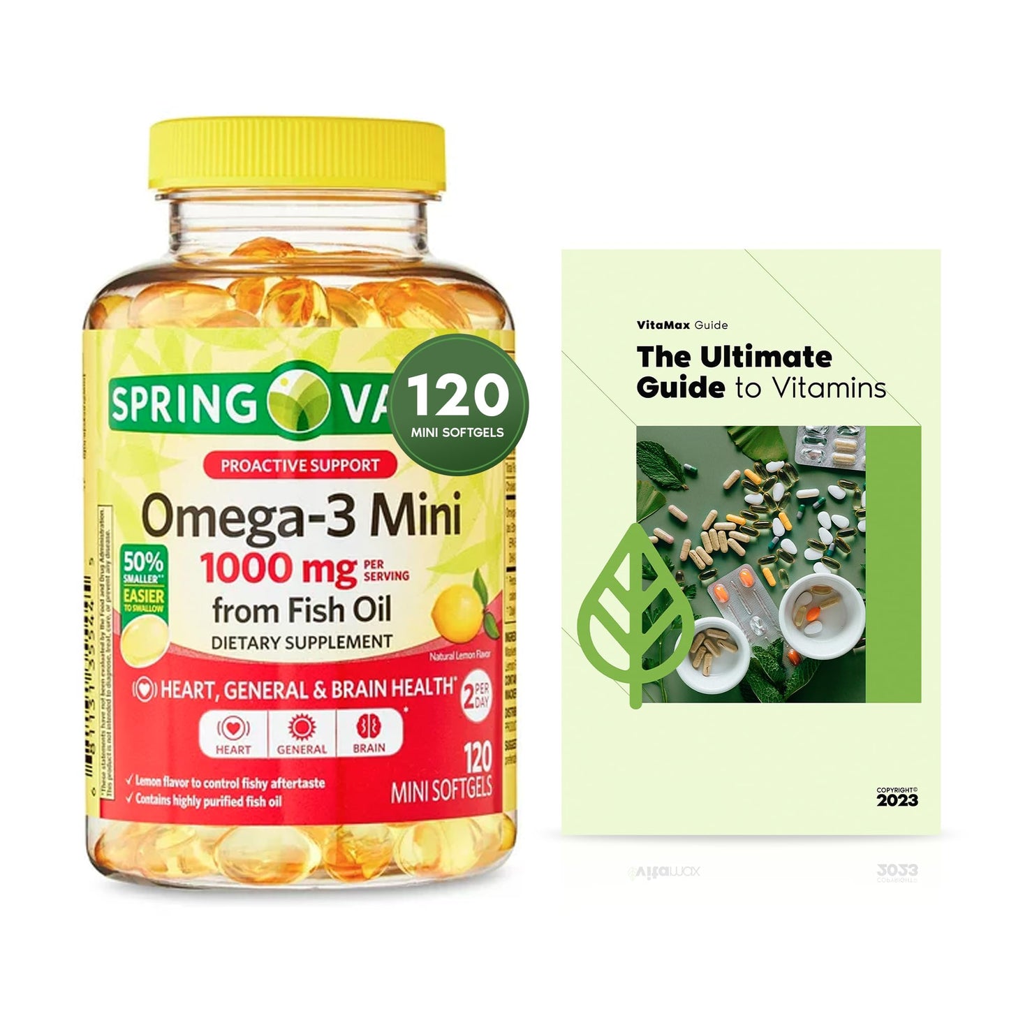 Generic Proactive Support Omega-3 Mini from Fish Oil Dietary Supplement 1000 mg Mini Softgels 120