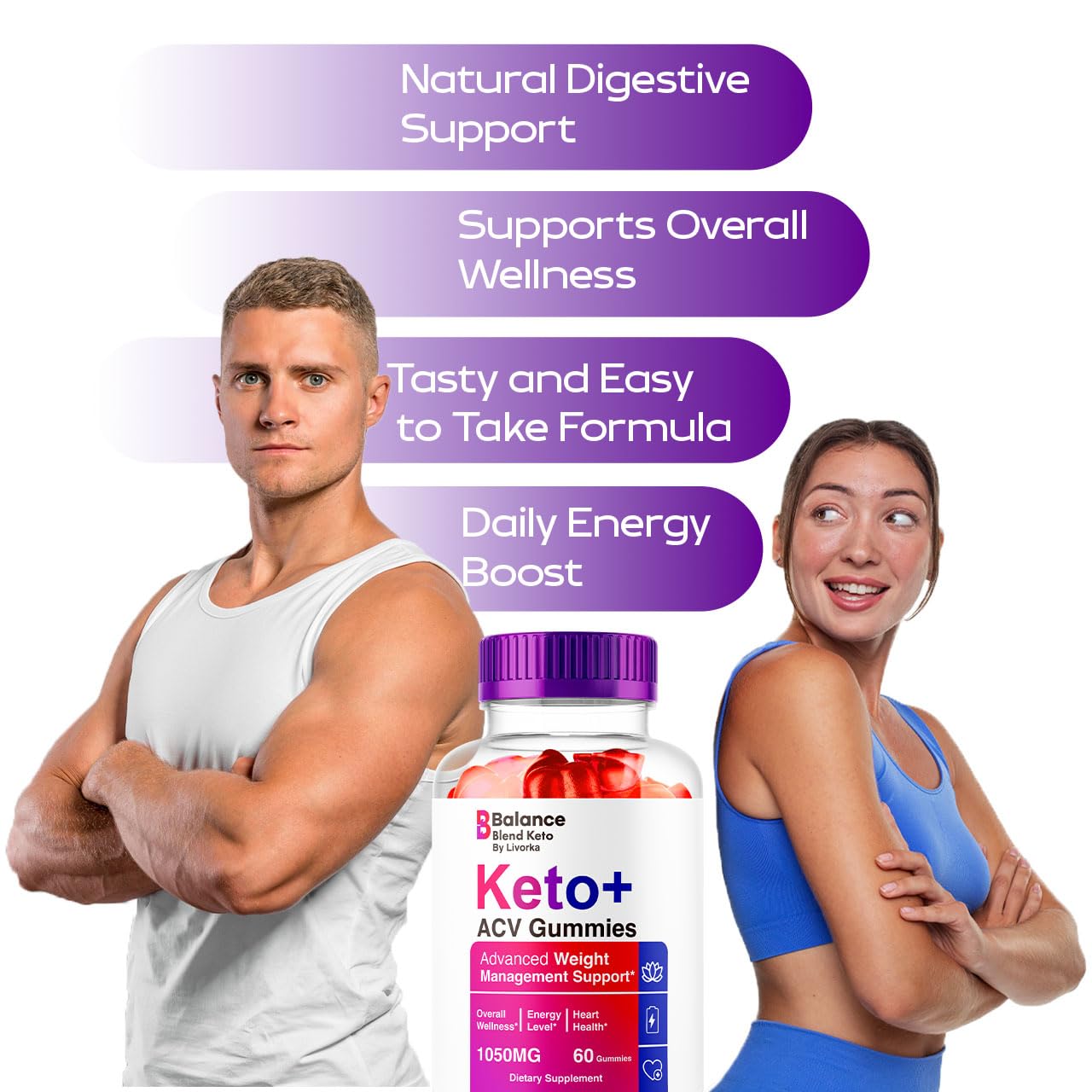 LIVORKA Balance Blend Keto ACV Gummies, 60 Gummies