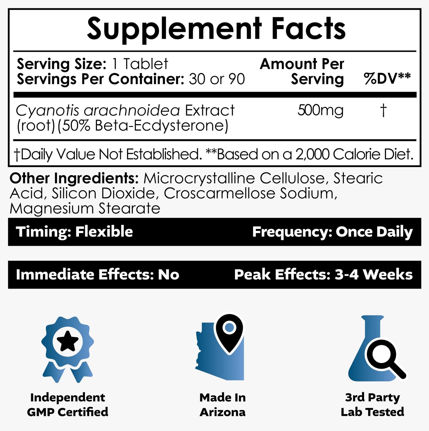 Nootropics Depot Beta Ecdysterone/20-Hydroxyecdysone 50% Capsules, 500mg, 30 Count