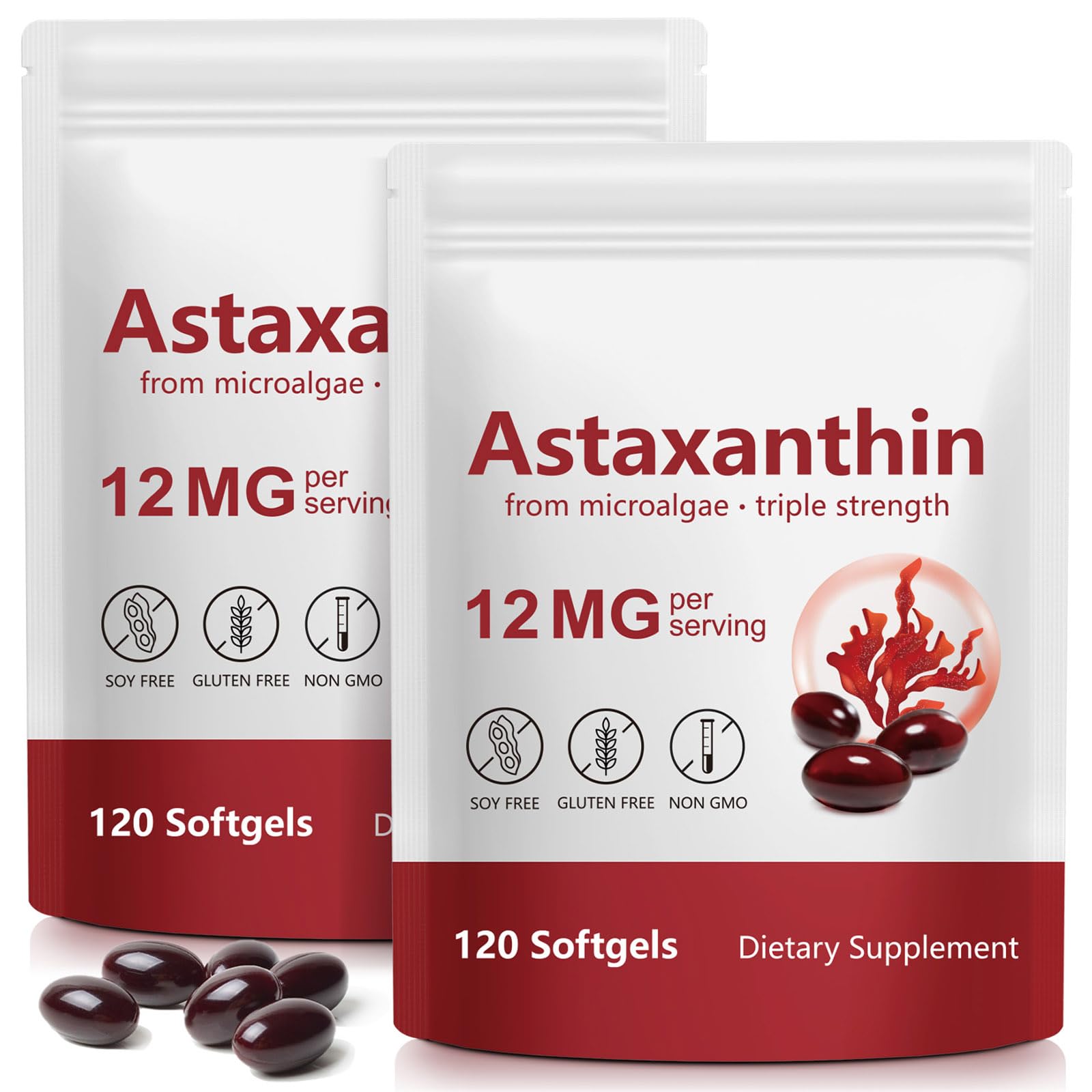 ONEBTANICL Astaxanthin 12mg Softgels, 240 Count