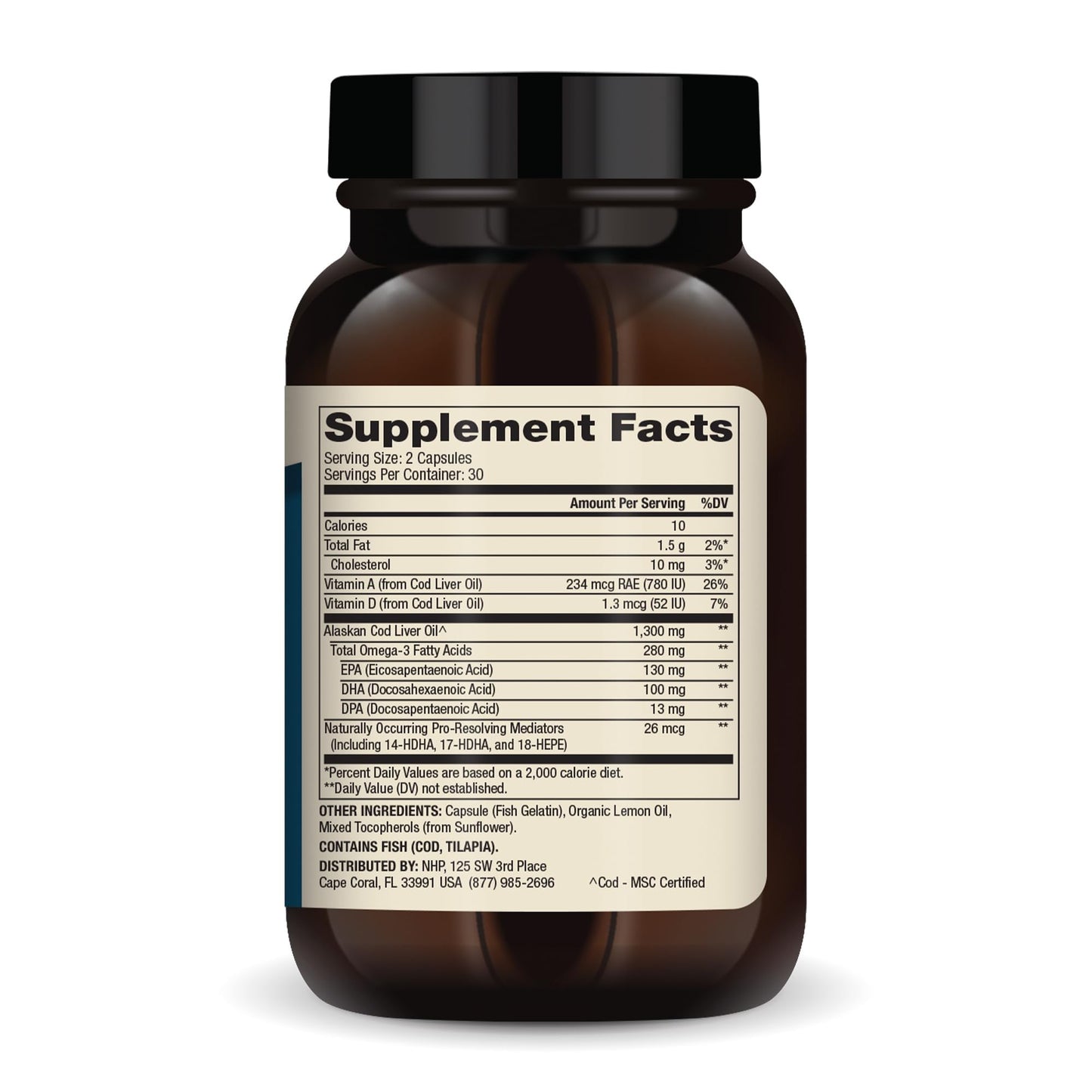 Dr. Mercola Cod Liver Oil Capsules, 60 Count