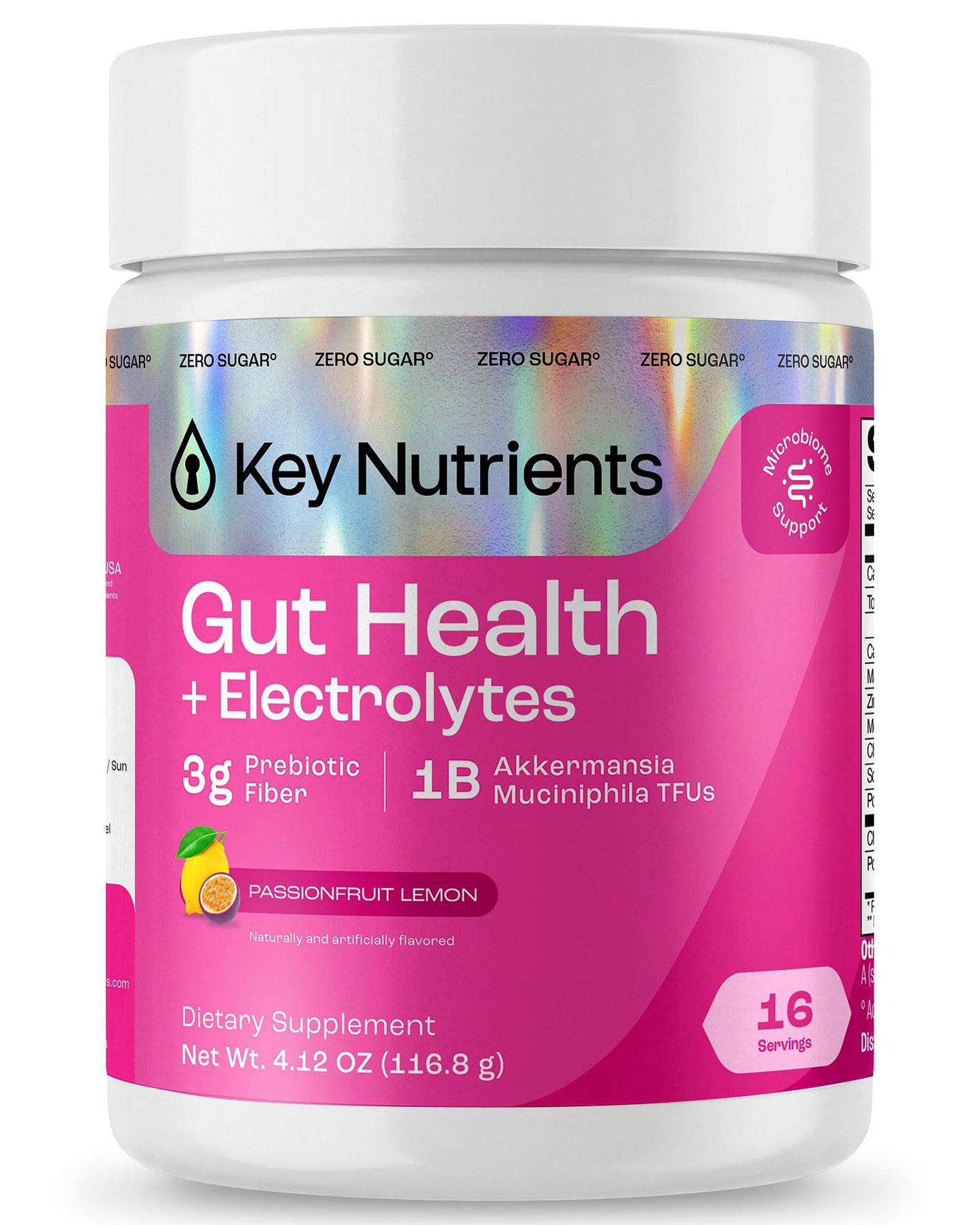 KEY NUTRIENTS Gut Health Hydration - Passionfruit Lemon Powder 30