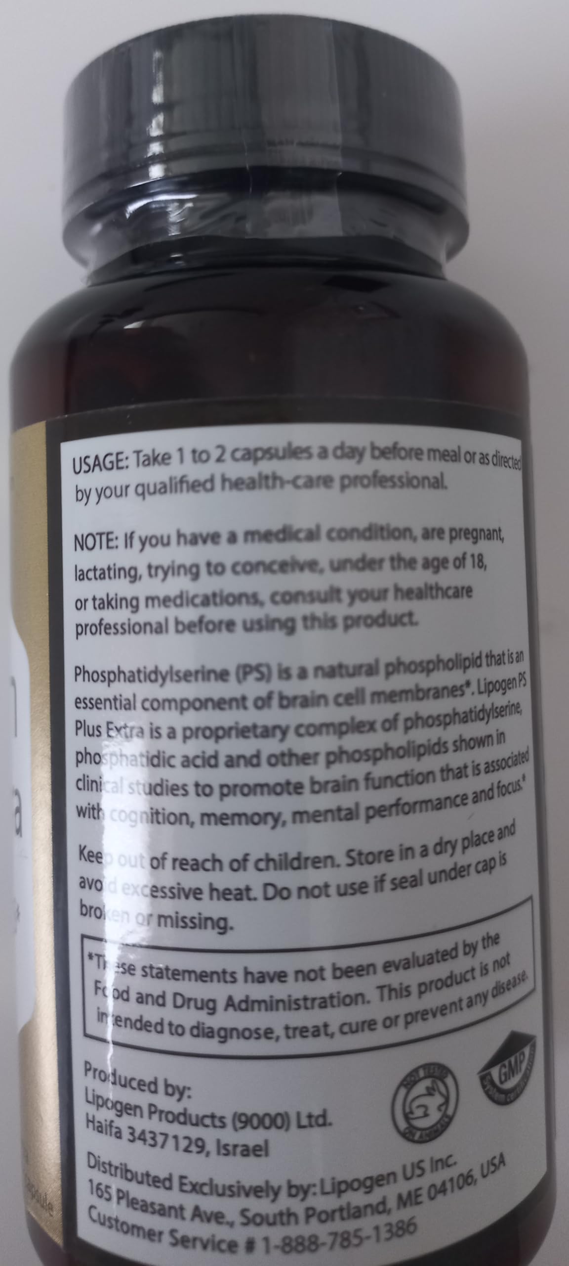 Lipogen PS Plus Extra Brain Booster Supplement Capsule, 30 Capsules