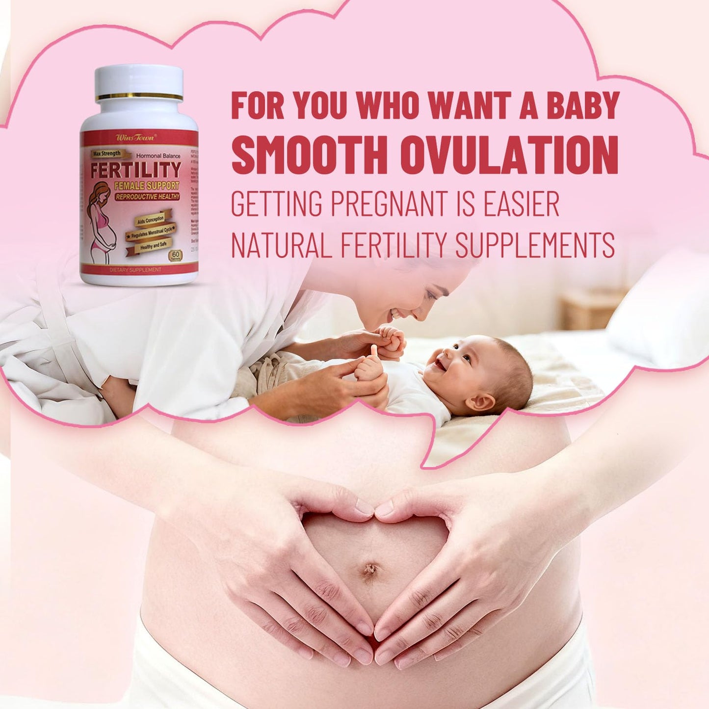 Wins Town Fertility Tablets - Prenatal Vitamin for Women, Tablet, 60 Count