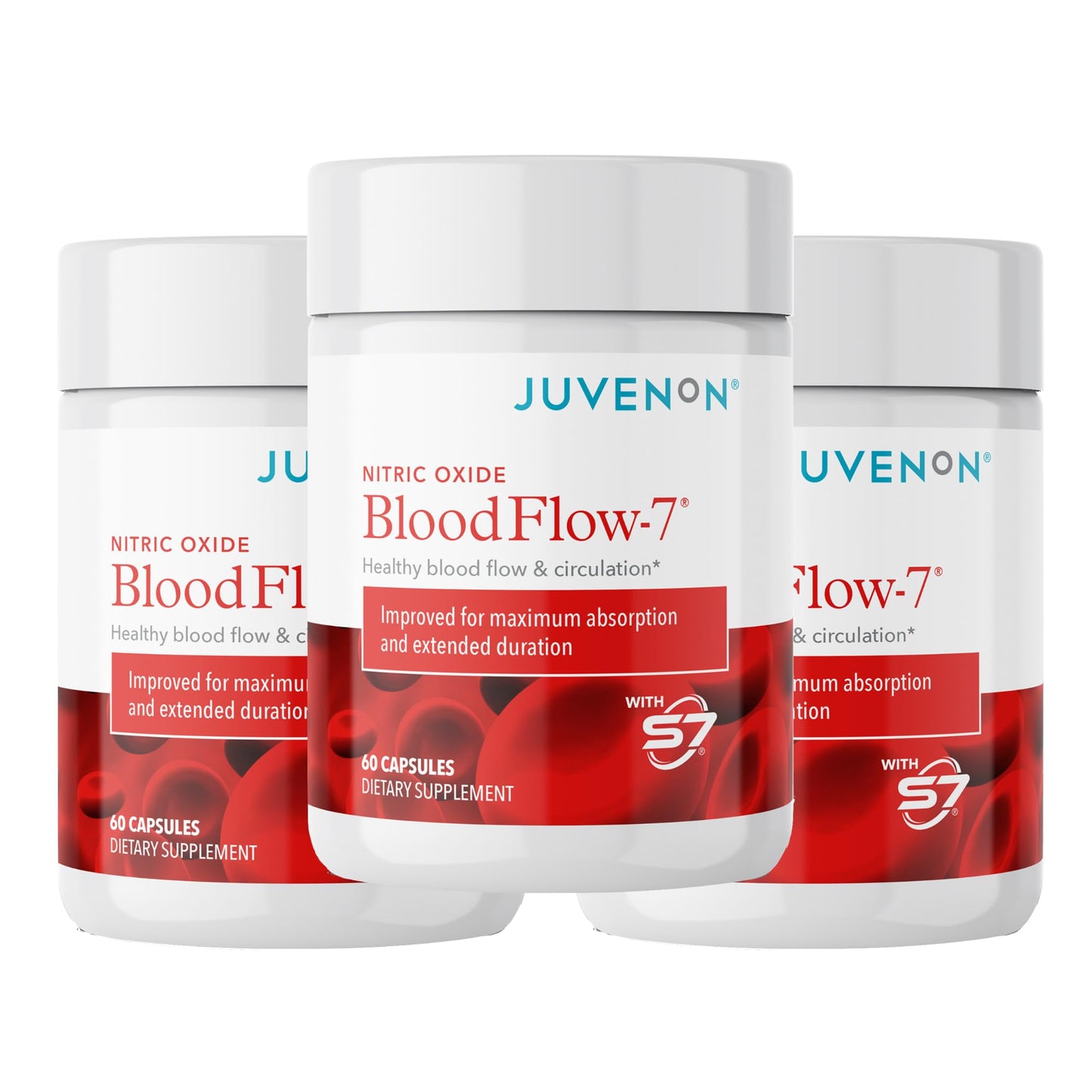 Juvenon BloodFlow-7 Nitric Oxide Capsules 180 Capsules