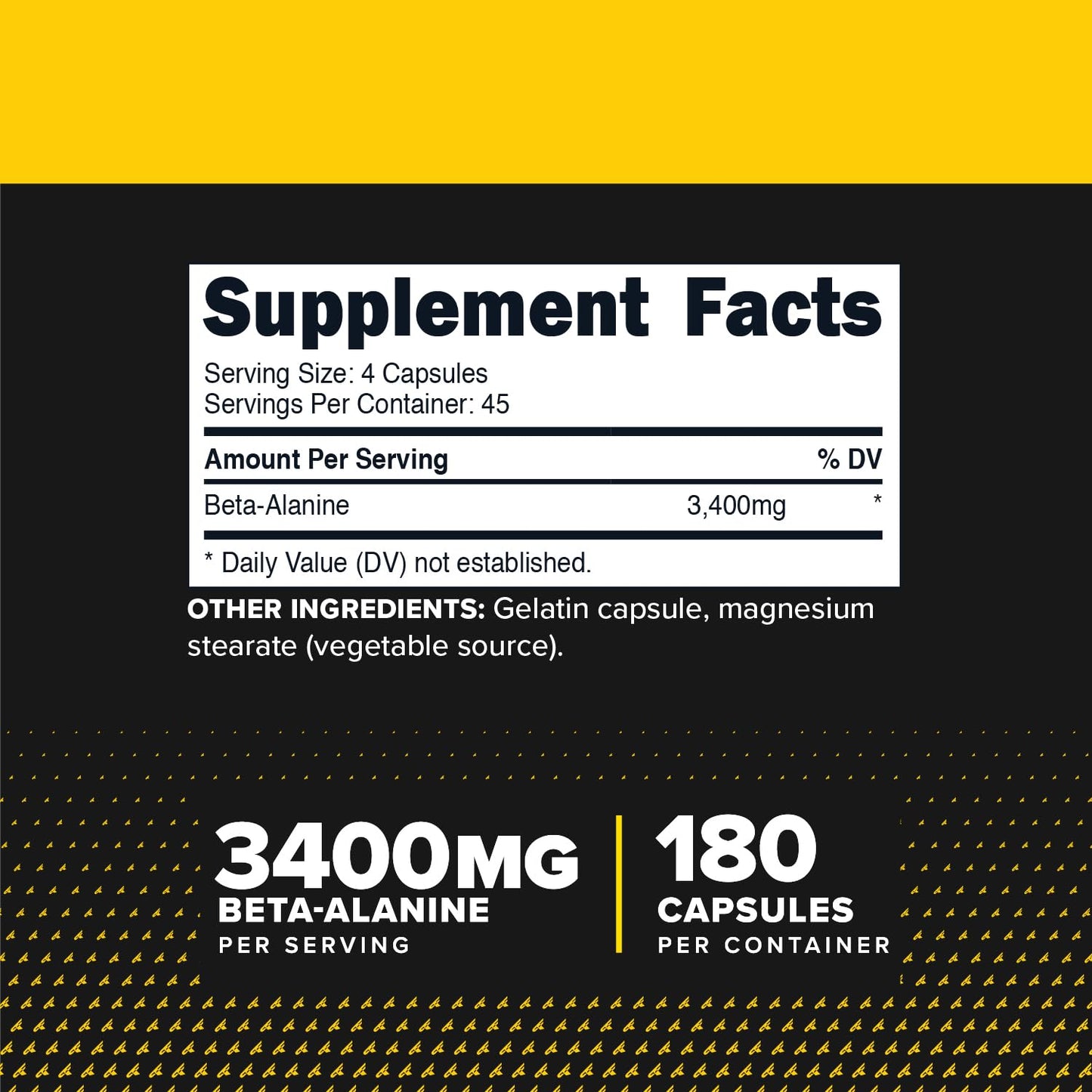 Primaforce Beta Alanine Capsules 3,400mg, 180 Capsules