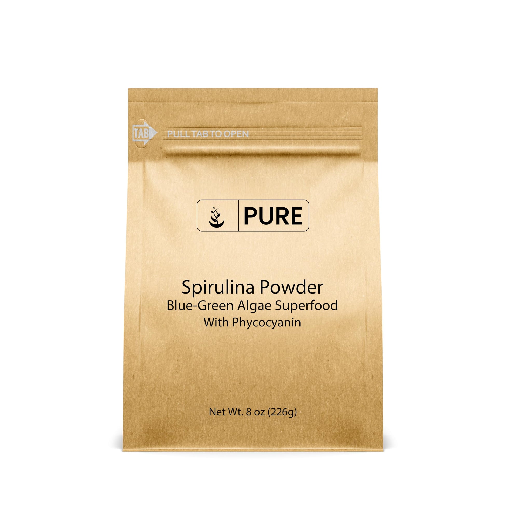PURE ORIGINAL INGREDIENTS Spirulina Powder Plant-Based Complete Protein, Non-GMO 8 Ounce