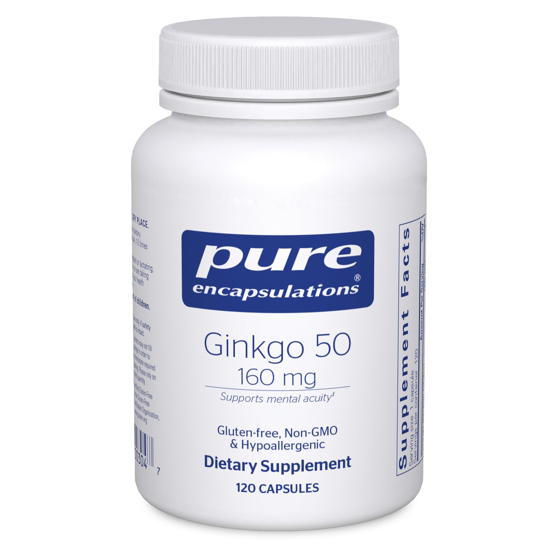 Pure Encapsulations Ginkgo 50 160 mg, 120 Capsules