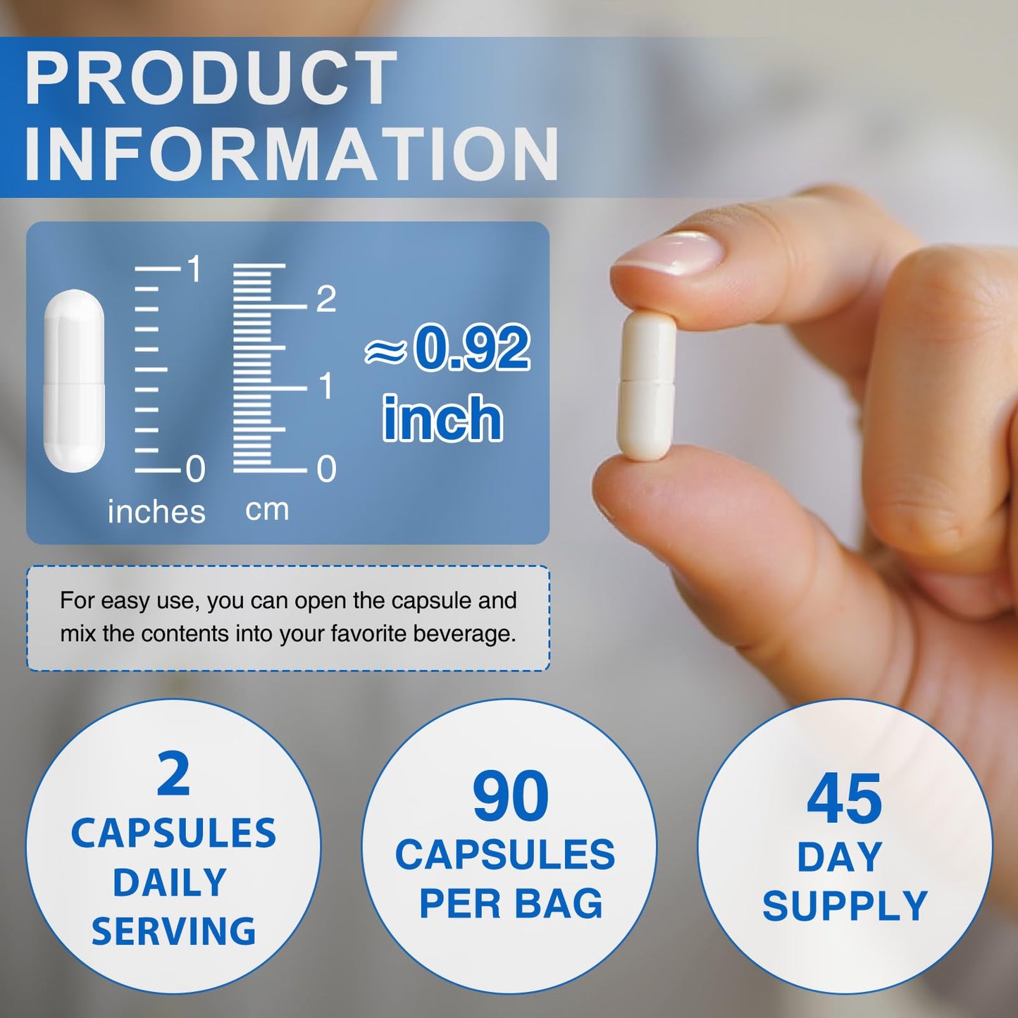 ISUNRISE Magnesium Complex 1000mg with Magnesium Glycinate, Citrate & Malate Capsules, 90 Count